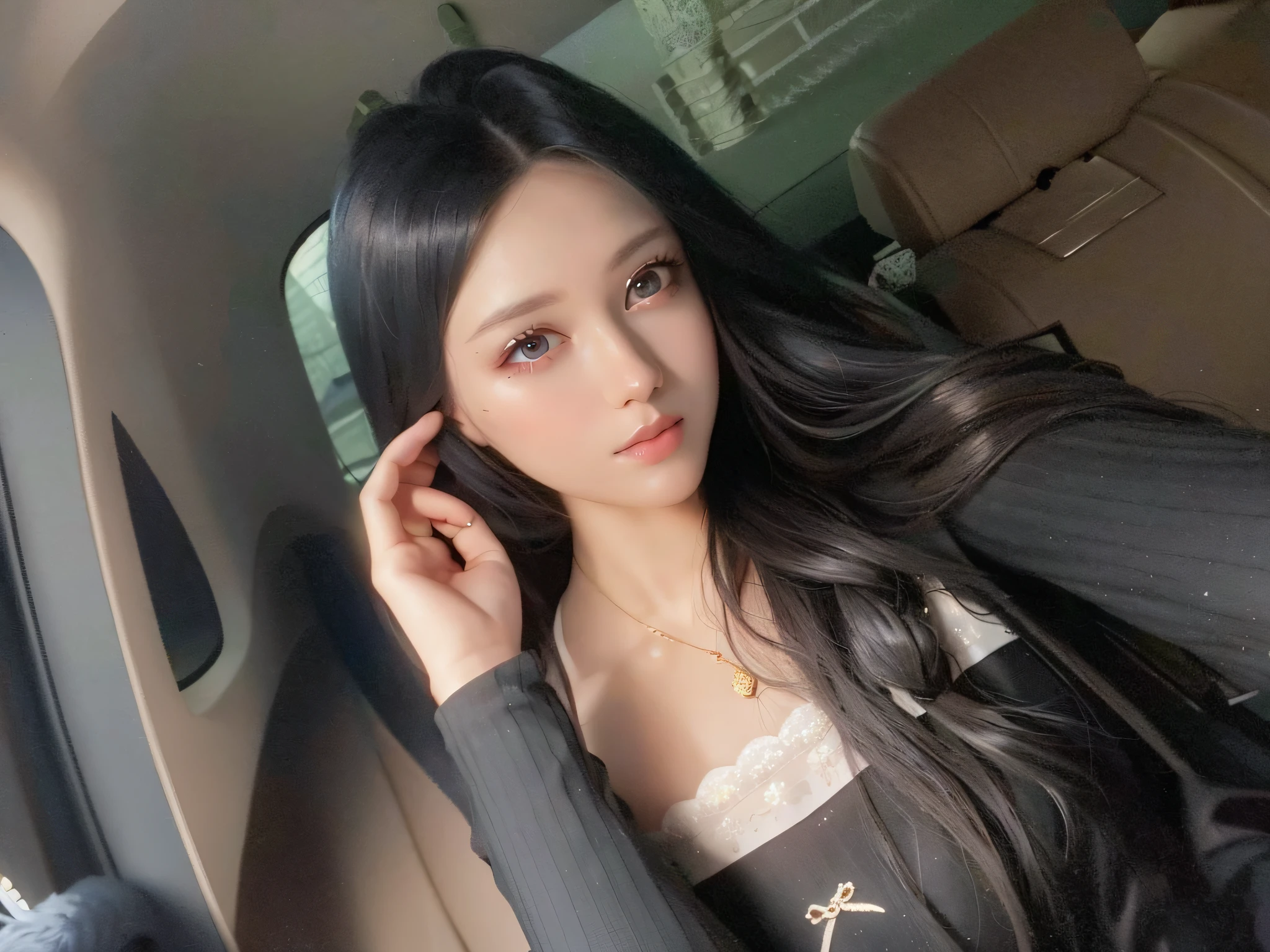 best quality, masterpiece,white hair, gold eyes,white clothes, looking up, upper body,hair strand,Fair skin,side braids
