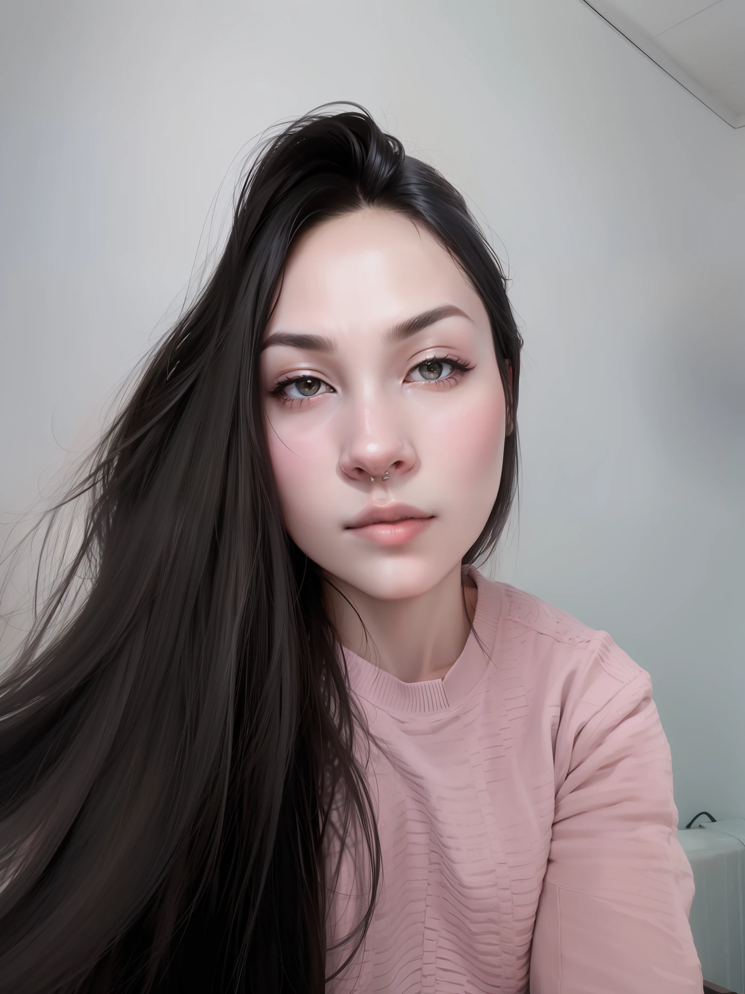 Change hair color to gray without modifying the face