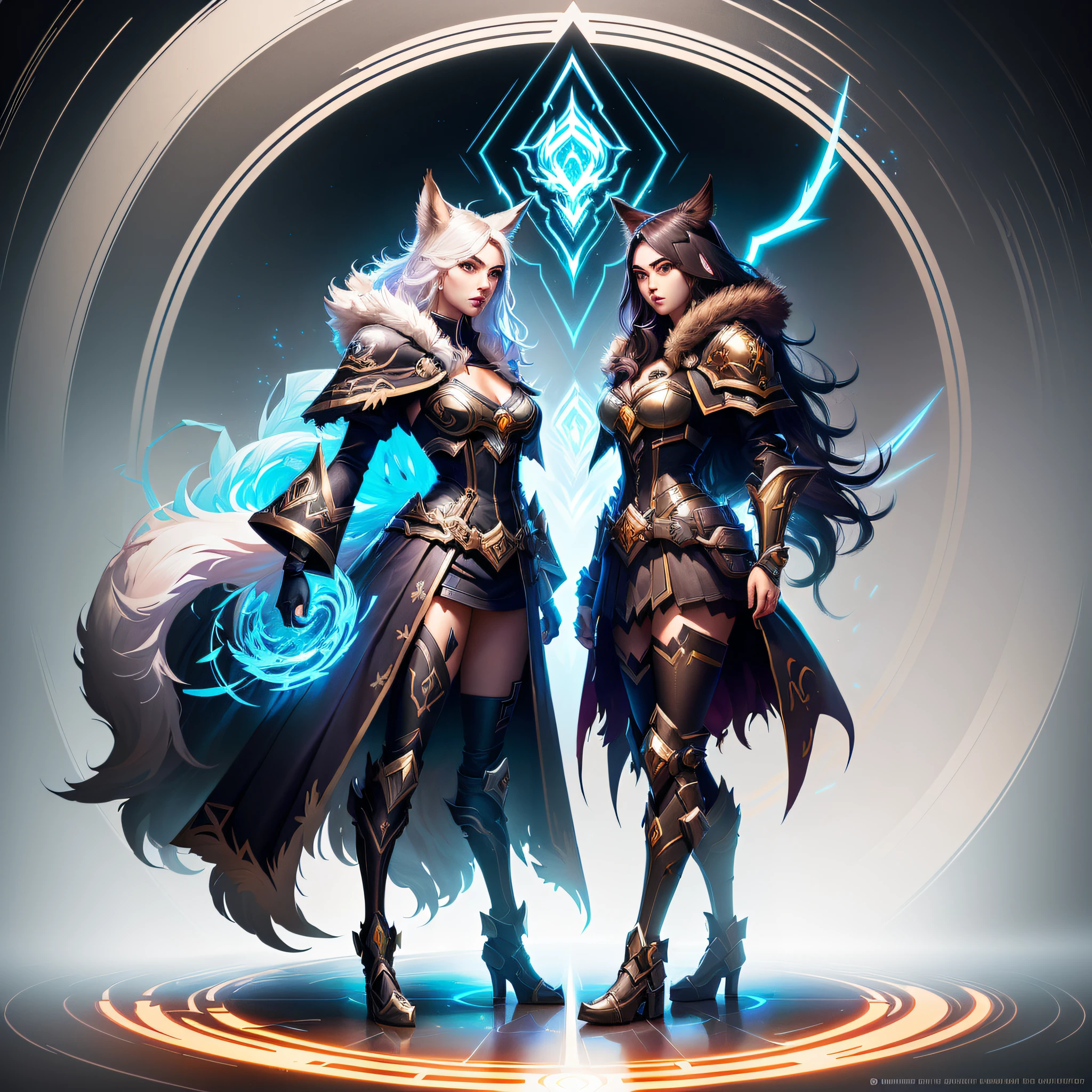 Um Guerreiro sombrio, com foice, em armadura em círculo, WLOP e Sakimichan, Ilustração de League of Legend, Arte de personagem de League of Legends, WLOP e Rossdraws, Riot Games Concept Art, League of Legends Arcane, Ahri, Arcane: League of Legends, Ashe, League of Legends style art, Symmetric Concept Art