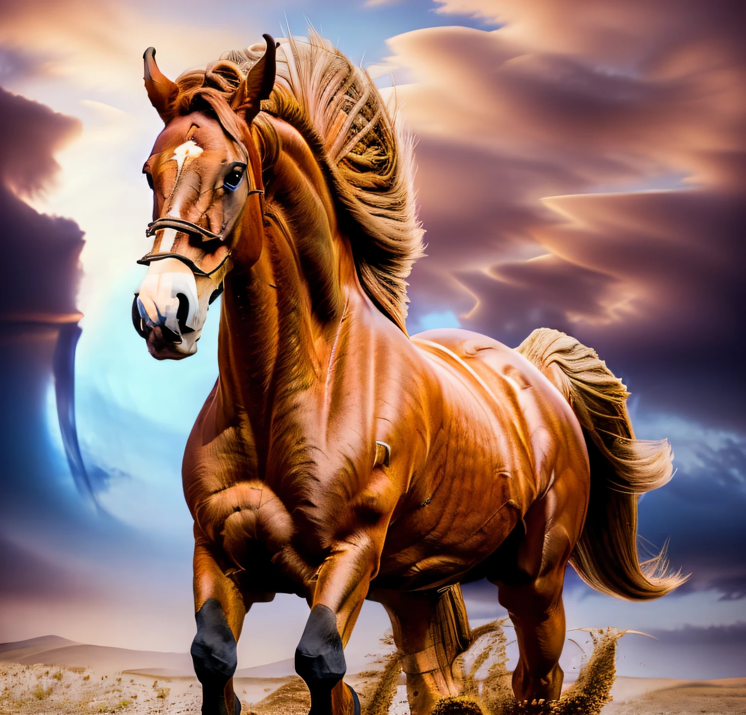 Epic digital art lustration, steed horse, horse racing concept art, sleipnir, horse warrior, inspired by John Frederick Herring, Sr., gorgeous digital painting, highly detailed digital painting, stunning digital painting, gorgeous digital art, pastel painting, (fine arts). Linen Sinoart1 fabric.