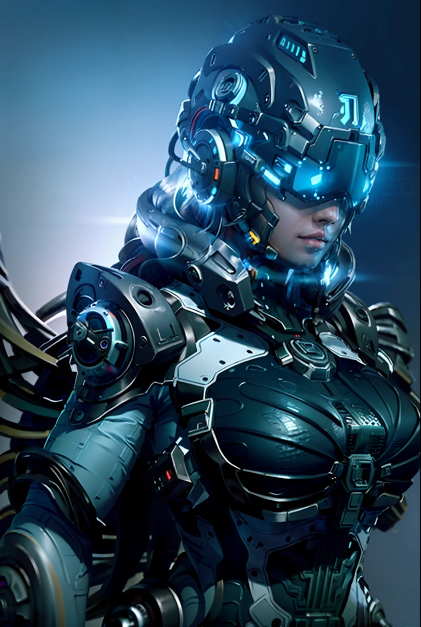 ((Best quality)), ((masterpiece)), (highly detailed:1.3), 3D,rfktr_technotrex, beautiful cyberpunk woman with voluminous hair,(wearing head-mounted display that is chunky and hi-tech:1.2),hacking a computer terminal,computer servers, LCD screens, fibre optic cables, corporate logos,HDR (High Dynamic Range),Ray Tracing,NVIDIA RTX,Super-Resolution,Unreal 5,Subsurface scattering,PBR Texturing,Post-processing,Anisotropic Filtering,Depth-of-field,Maximum clarity and sharpness,Multi-layered textures,Albedo and Specular maps,Surface shading,Accurate simulation of light-material interaction,Perfect proportions,Octane Render,Two-tone lighting,Low ISO,White balance,Rule of thirds,Wide aperature,8K RAW,Efficient Sub-Pixel,sub-pixel convolution,luminescent particles,light scattering,Tyndall effect