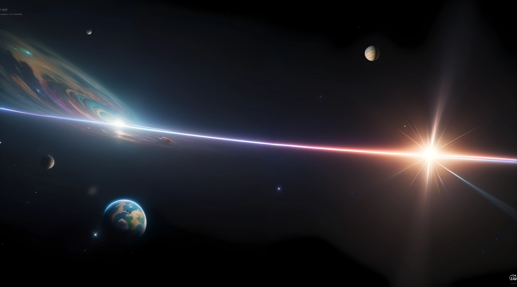 ((REAL))), ((MASTER))), ((BEST QUALITY)), ULTRA-DETAILED CG Unity 8k wallpapers, incredibly detailed and beautiful illustrations, floating, high resolution, dynamic, dark black background, stellar space, big white shining stars, colorful planets in the cosmic maelstrom