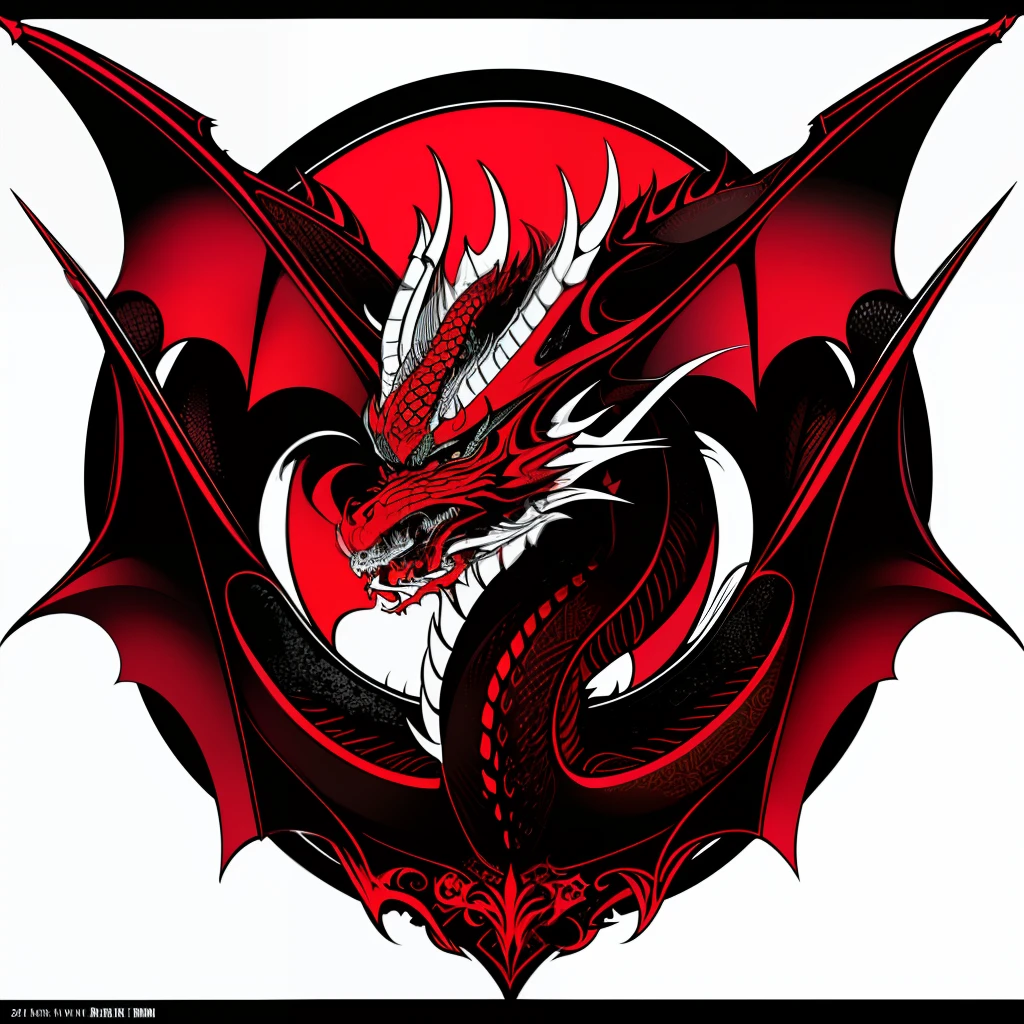 Dragon, Design with 32k quality, inspired by T-shirt design, with Gothic style, made by DSLR Camera, full framing, centered, white background, maximum quality, maximum details.