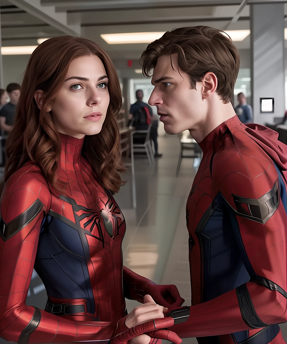Spider-Man Peter Parker and Spider Woman Mayday Parker