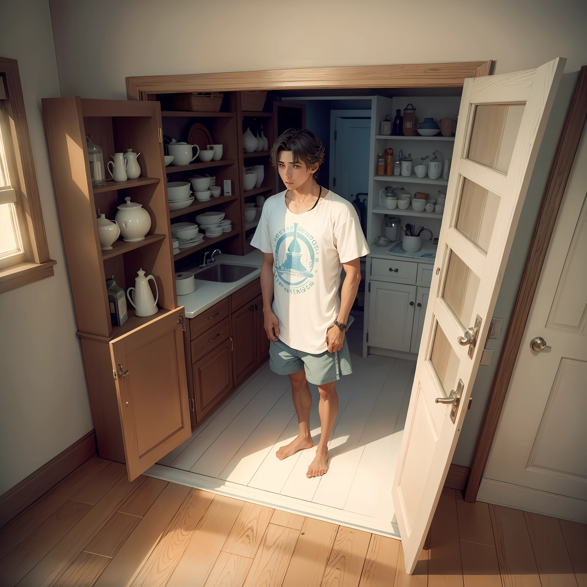 There were three men in the house, one in the cupboard, one under the bed, and one in front of the window --auto --s2