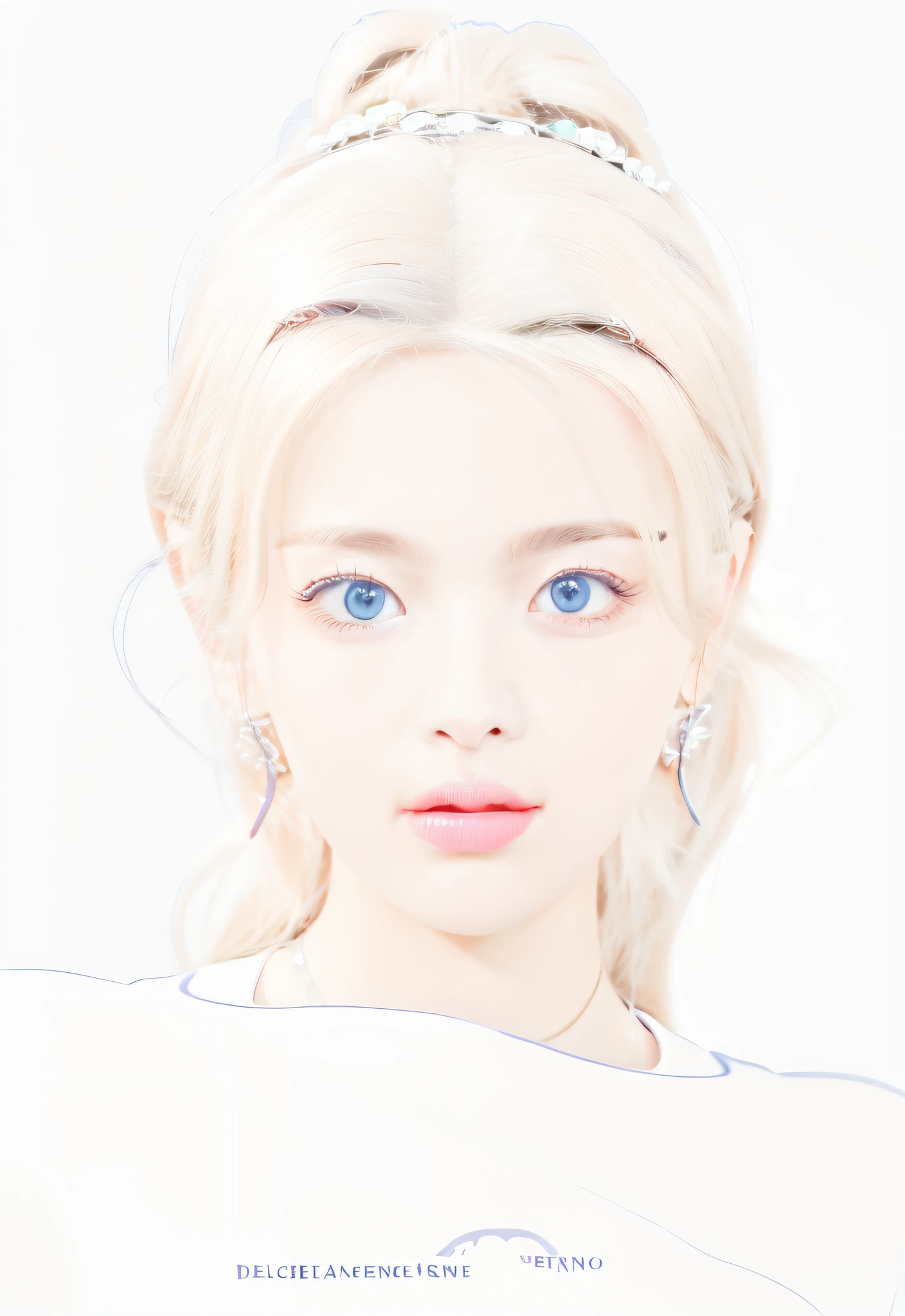 1girl, {extremely delicate girl}, 8k wallpaper, blue-gray hair, big eyes, best quality, looking at the audience,