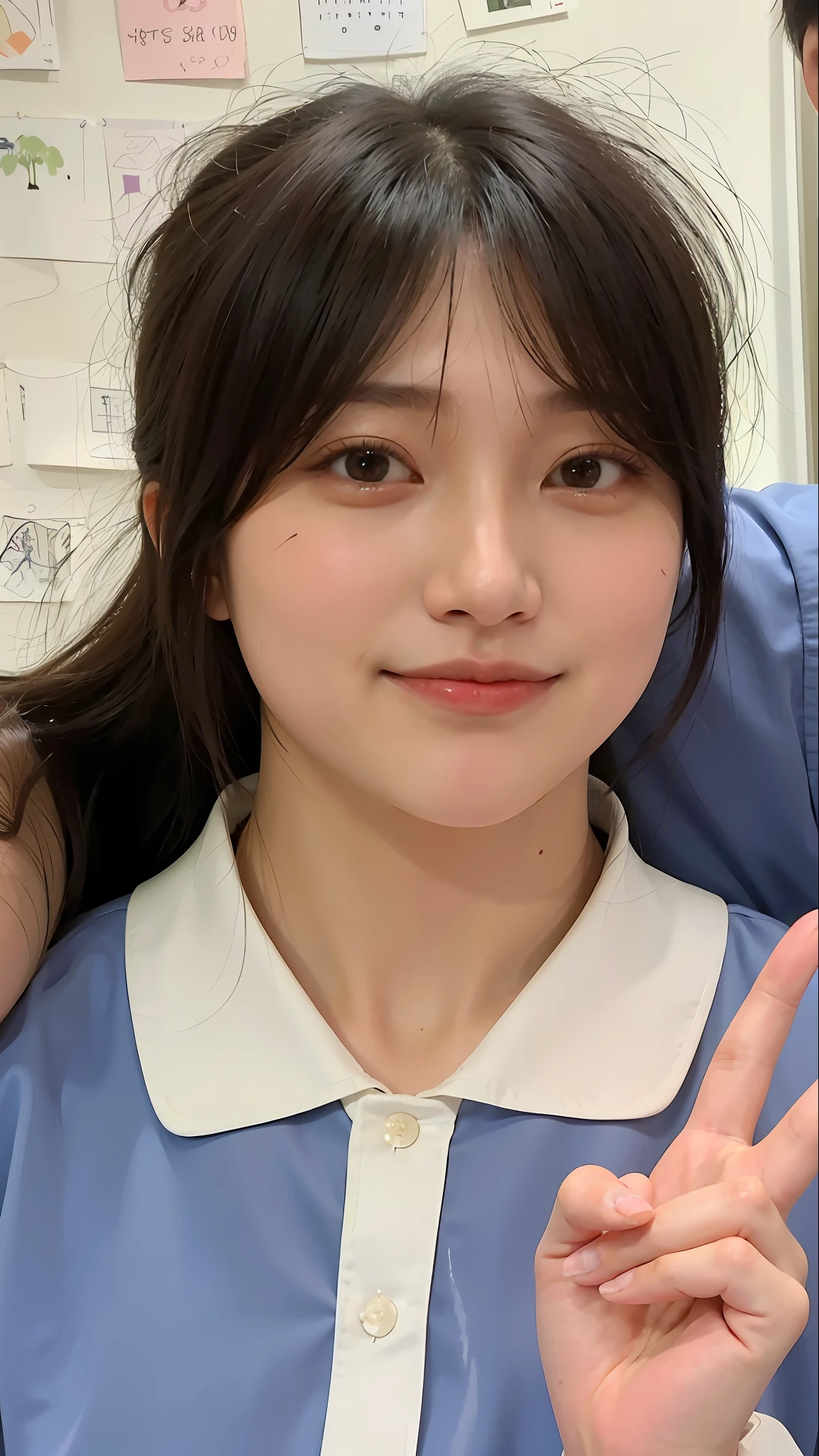 there is a woman and a man posing for a picture, chiho, jaeyeon nam, narumi kakinouchi, harumi, nishimiya shouko, 8k selfie photograph, kimi takemura, heonhwa choe, shiori teshirogi, xintong chen, wenfei ye, lee ji-eun, lee ji - eun