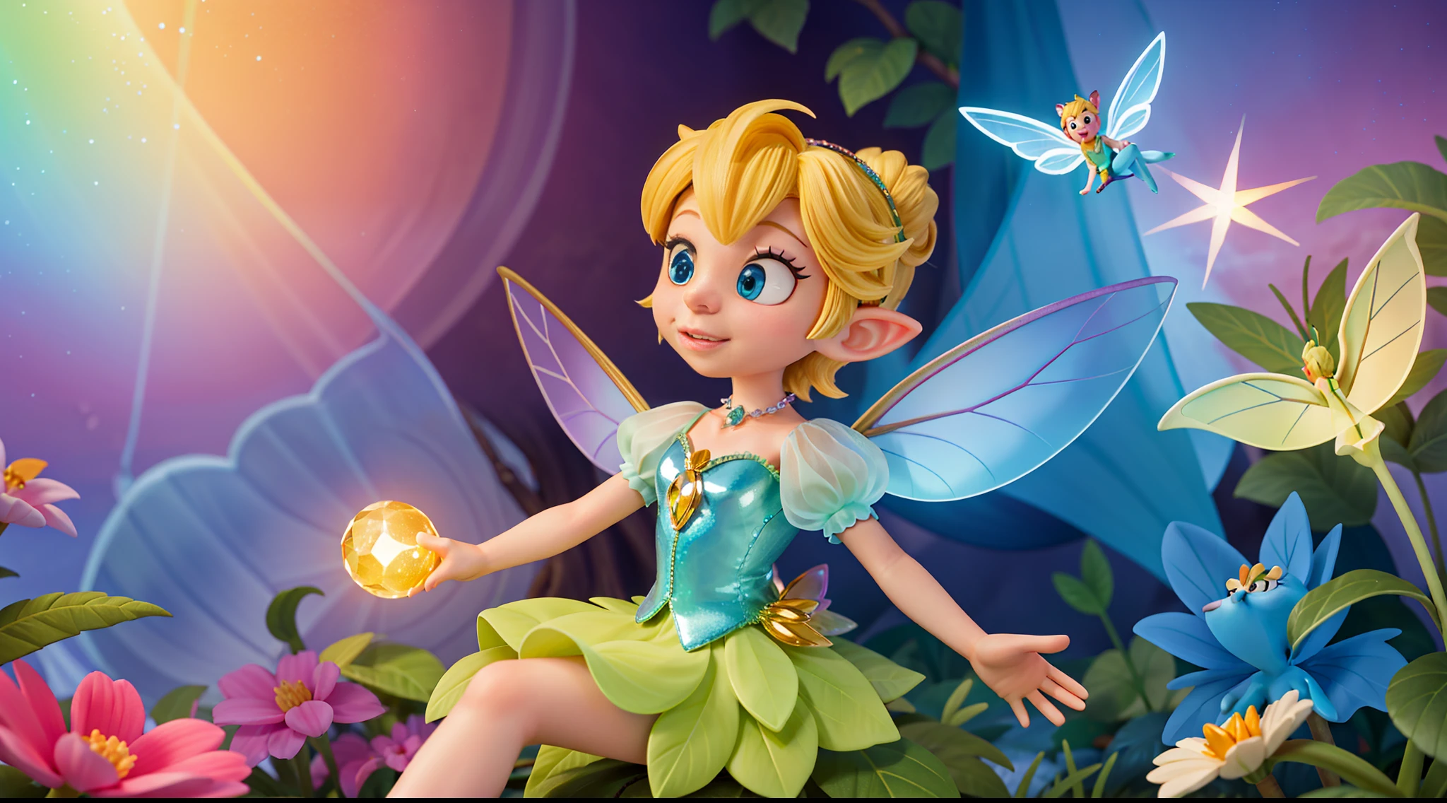 Once upon a time in the enchanting land of Sparkleton, there lived a magical creature named Tinkerbell. Tinkerbell was a mischievous little fairy with sparkling wings that shimmered in all the colors of the rainbow. She had a secret power that made her the most attractive creature in the entire kingdom.