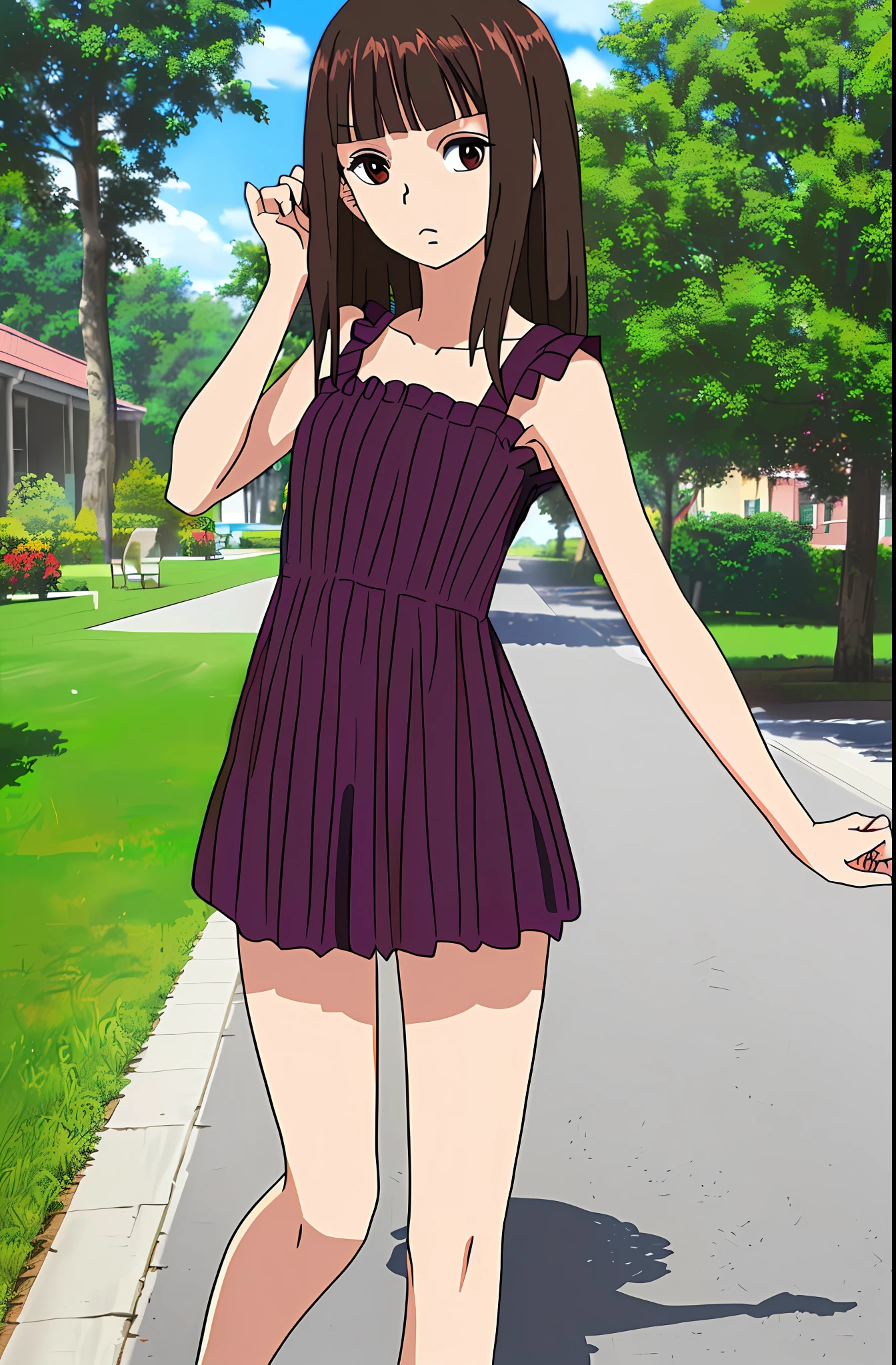A petite brunette