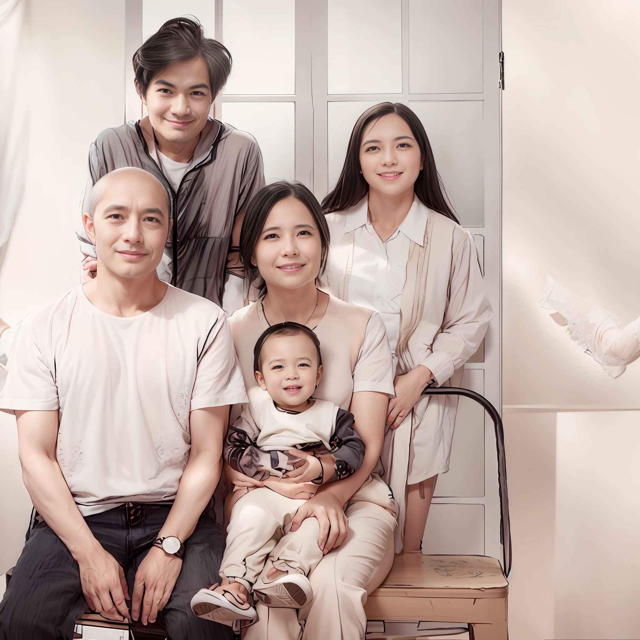 there are a group of people sitting on a bench together, home photography portrait, family photography, portrait image, happy family, family portrait, 7 0 mm portrait, 60mm portrait, portrait picture, photo taken with nikon d 7 5 0, photo taken with nikon d750, high quality portrait, photo portrait, dslr 5 0 mm portrait photo