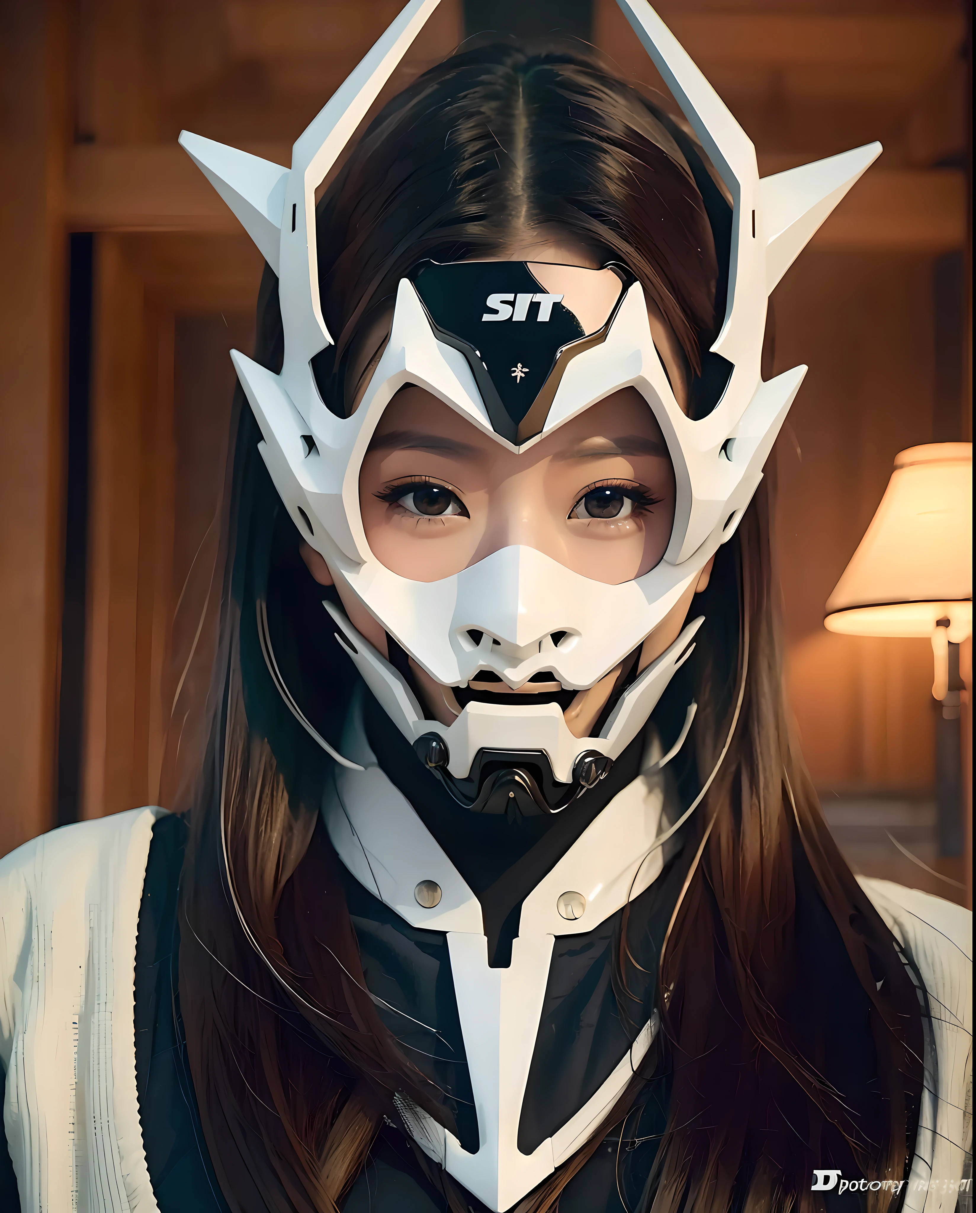 1 japanese girl , full body, dragon mask, dragon eyeshield, dragon bone, japanese oni mask, horn, beautifull, demon mask,  Katana, silver long hair, night, dark, dim light  cyberpunk , eye shield, glowing eyes, glowing armor,  Torii, , glossy, shinny, cyberpunk mask, mecha mask, demon, futuristic cyberpunk, analog photo, 3d realistic, stuning potrait, (extremely detailed CG unity 8k wallpaper), of the most beautiful artwork in the world, professional photography, trending on ArtStation, trending on CGSociety, Intricate, High Detail, Sharp focus, dramatic, photorealistic, cyberpunk, futuristic, pale skin, slim body, (high detailed skin:1.2), 8k uhd, dslr, soft lighting, high quality, film grain, Fujifilm XT3