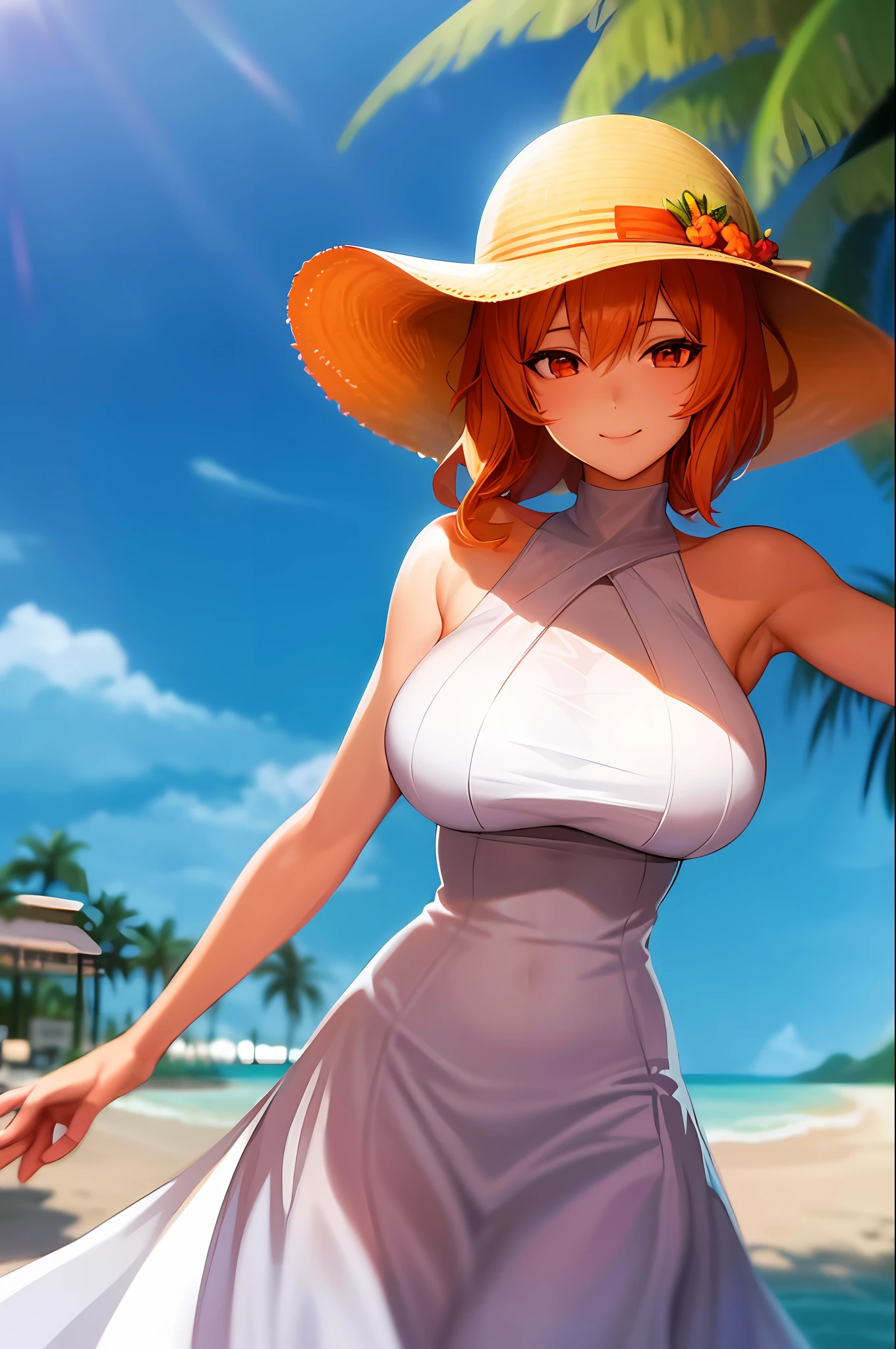 absurdres, 1girl, ocean, railing, white dress, sun hat, smile, (realistic:0.75), (waving:0.9), label
anime
character
female
orangemix
sfw
abyssorangemix2
abyssorangemix2_sfw
aom2_sfw
aom2s
style
woman
illustration
portraits
semi-realistic, big breasts
