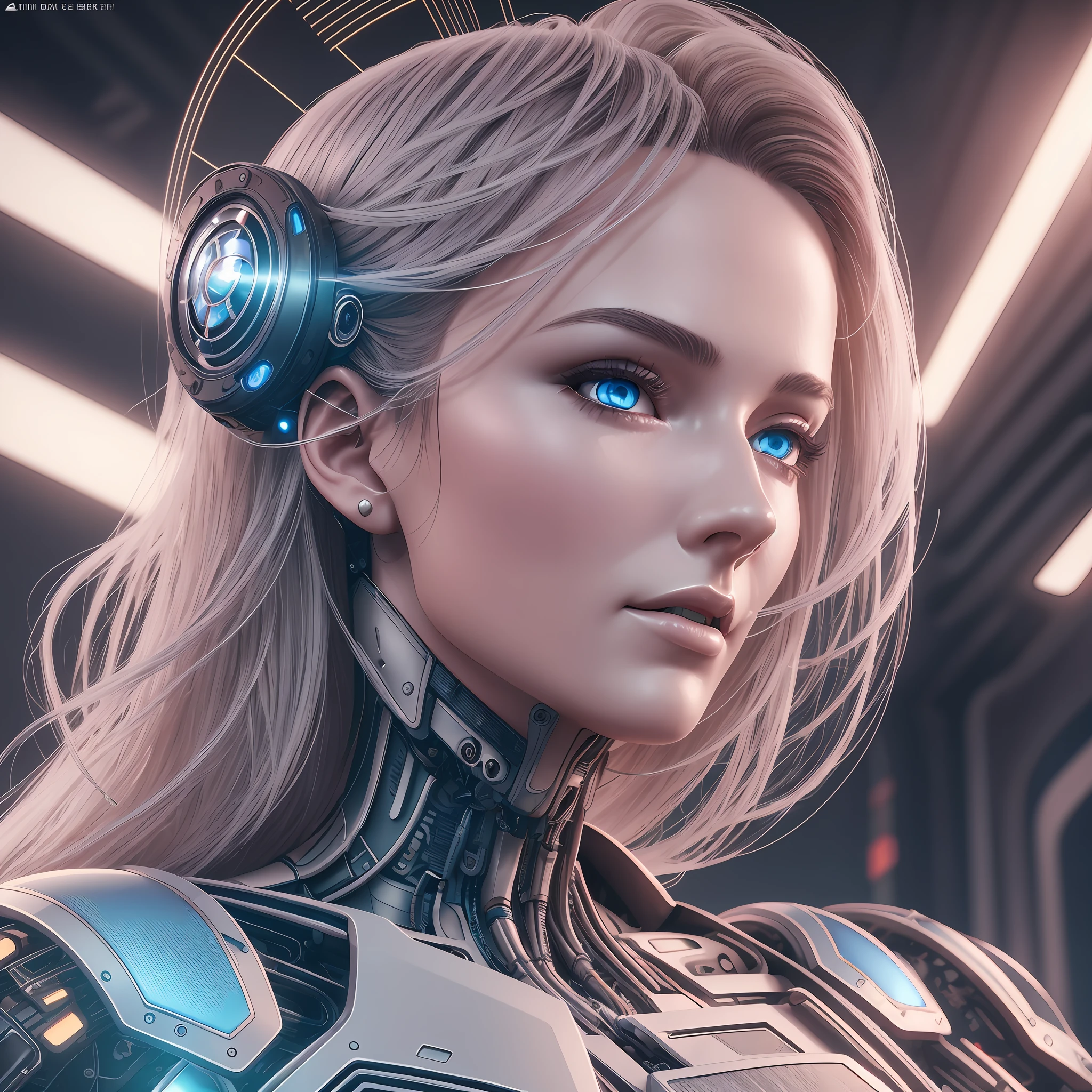 render of a beautiful porcelain profile woman android face, cyborg, robotic parts, 150 mm, beautiful studio soft light, rim light, vibrant details, luxurious cyberpunk, lace, hyperrealistic, anatomical, facial muscles, cable electric wires, microchip, elegant, beautiful background, octane render, H. R. Giger style, 8k,(extremely detailed CG unity 8k wallpaper), trending on ArtStation, trending on CGSociety, High Detail, Sharp focus, dramatic, photorealistic, full body --auto --s2