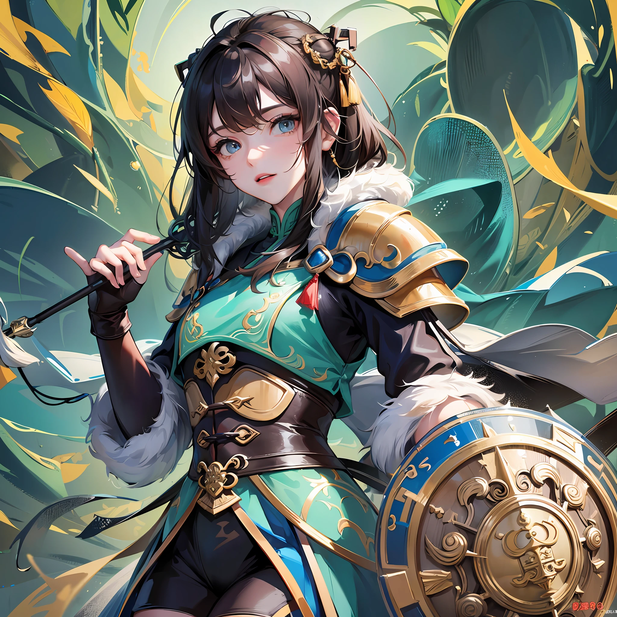 (8k, best quality, masterpiece: 1.2), (realistic, realistic: 1.37), ultra-detailed, emblem of Zhangxian No. 1 Middle School, shield --auto --s2