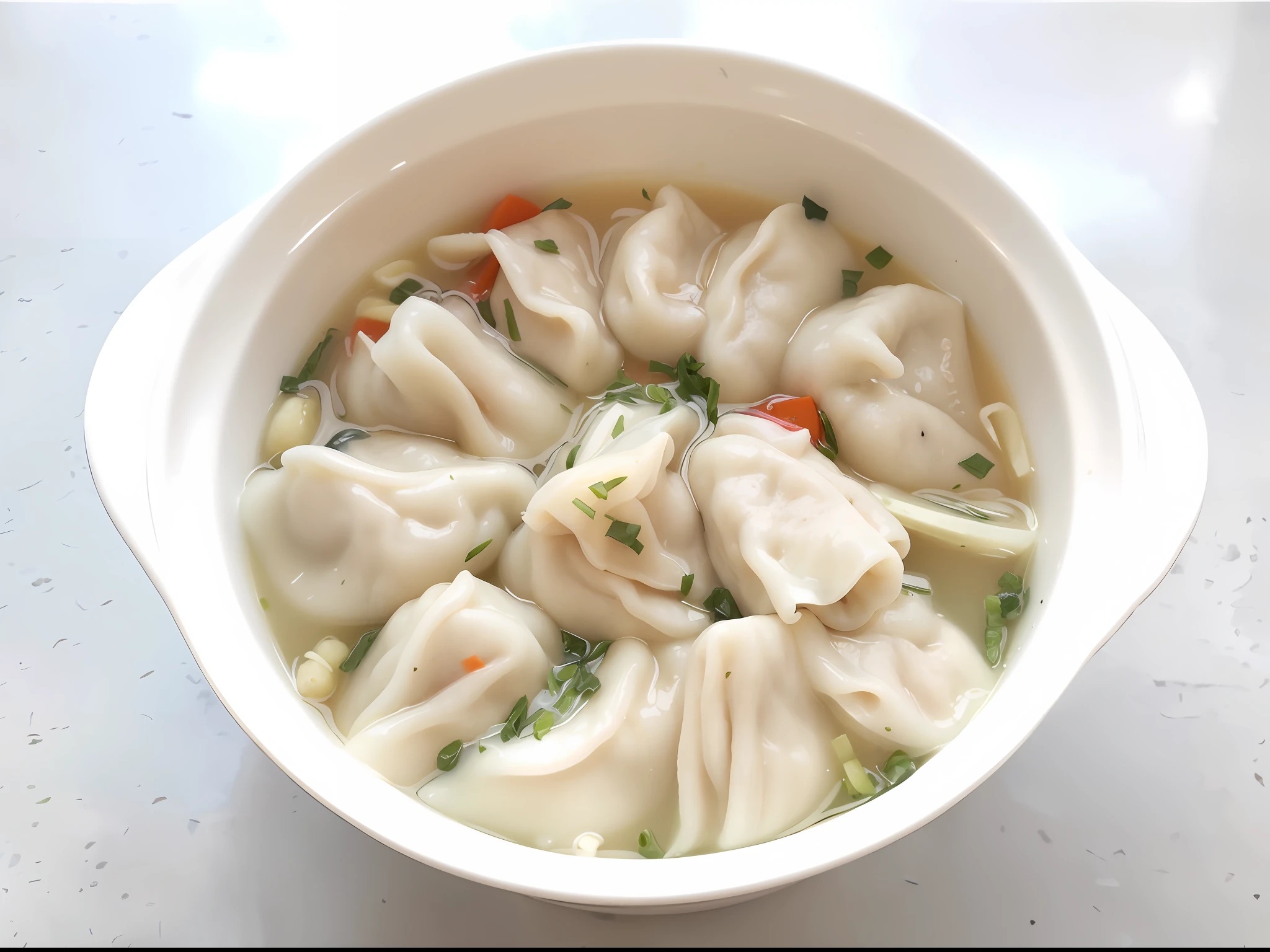 there is a bowl of soup with dumplings in it, daopao, sichuan, daoshu, by Li Zai, dumplings on a plate, soup, shan shui, bao pnan, warm, salmon khoshroo, ❤🔥🍄🌪, qiangshu, sougetsu, yummy, noodles, zun, dish