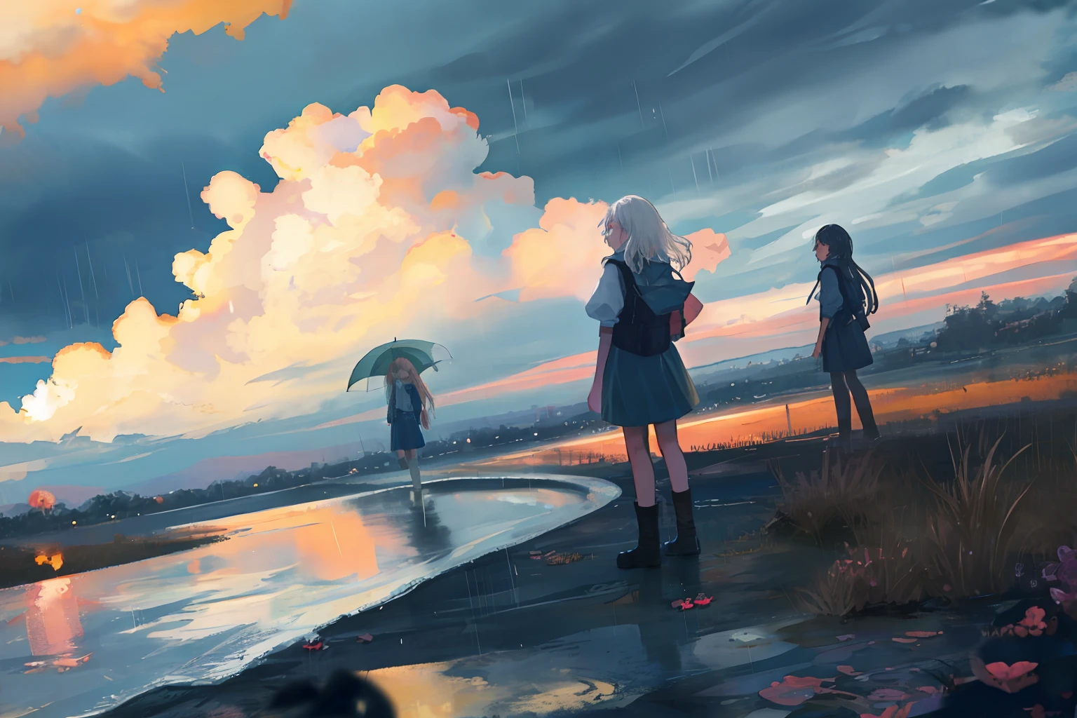 Rain clouds thunder