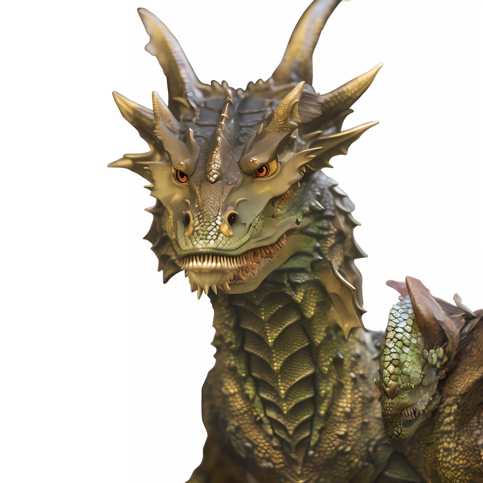there is a statue of a dragon with a large head, sculpted draconic features, realistic lifelike dragon, dragon with scars, portrait of a dragon, dragon portrait, large green dragon, detailed dragon, highly detailed creature, dragon head, dragon, fantasy inspired dragon armor, dragon face, colossal dragon as background, european dragon, hyperdetailed fantasy character