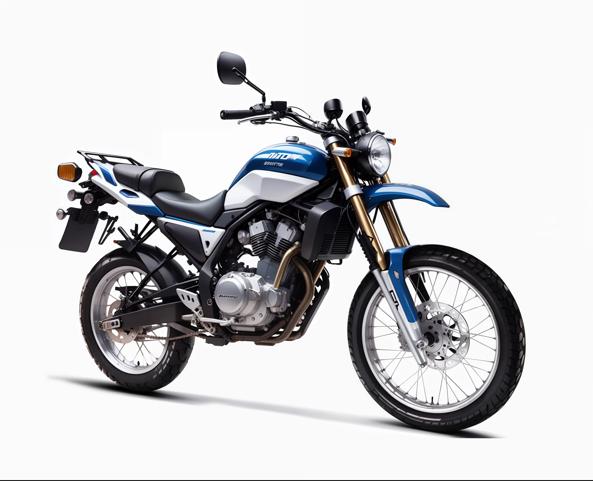White leather sport bike suspension Auta
