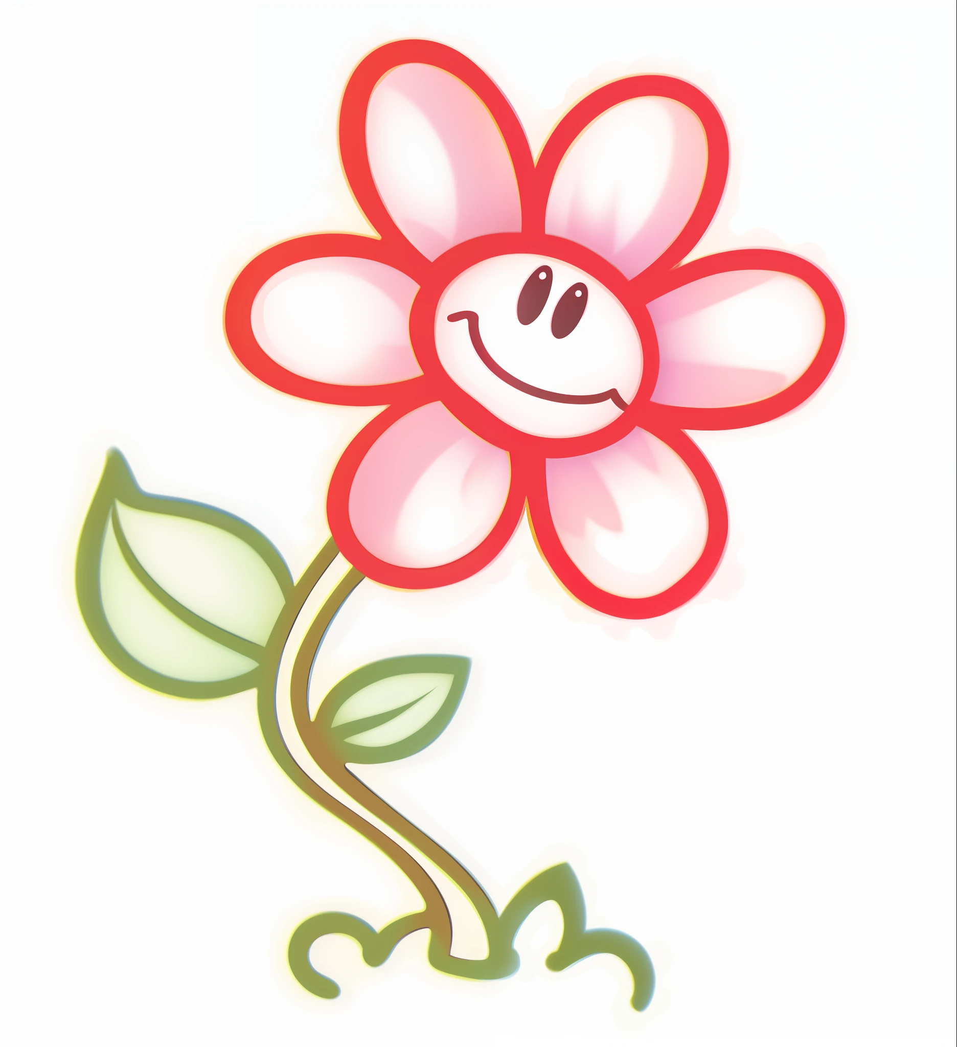 cartoon flower with a smiling face on a stem, depicting a flower, alexis flower, flower face, flowery, geenss archenti flores, red flower, flowers!!!!, cartoonish cute, flower power, floreal, with colored flowers, happy friend, drawn image, cheery, simple design, pink flower, : :, artistic rendition