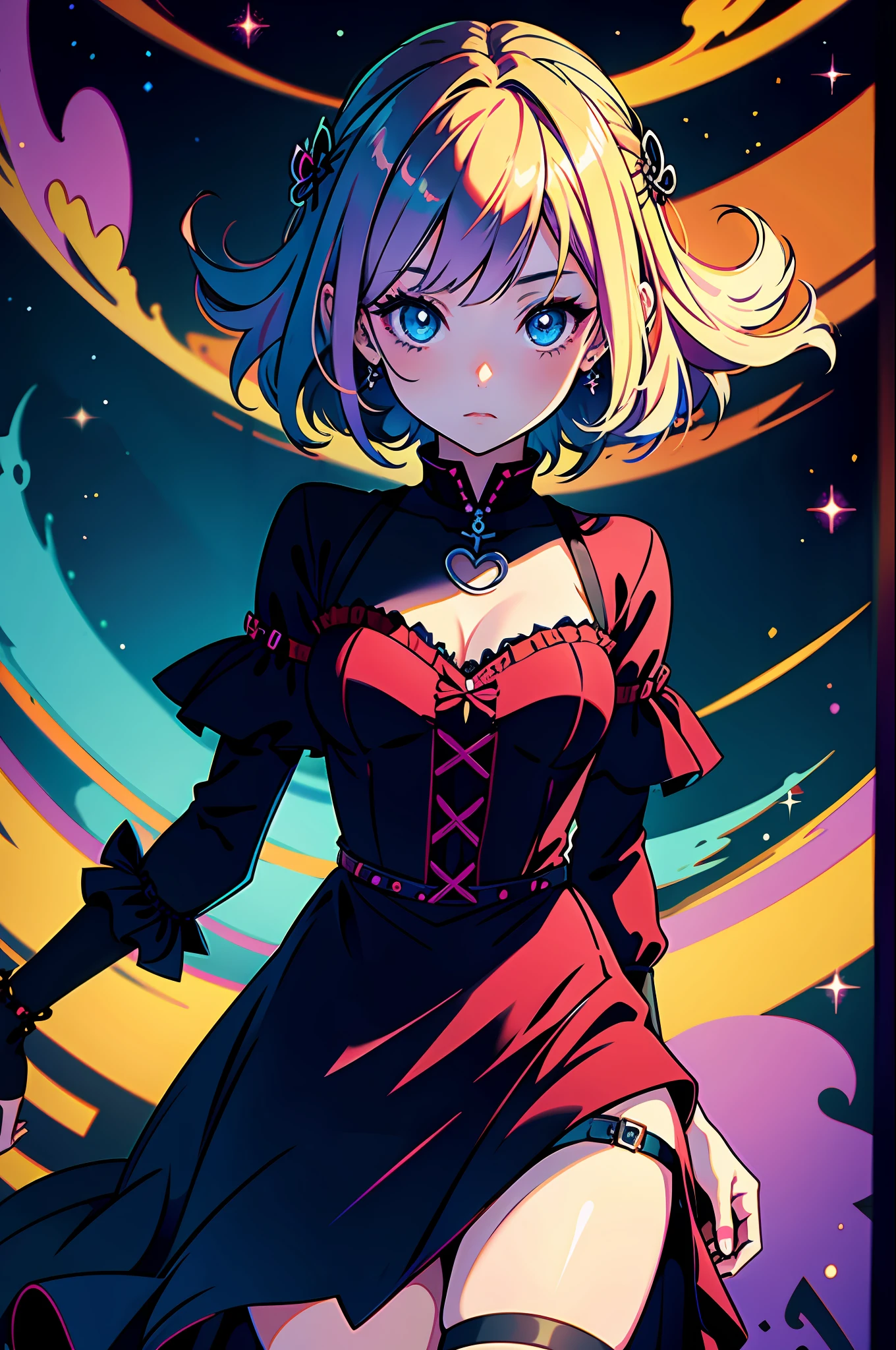 Witch Girl, Halloween Pumpkin, colorful hair, innocent, shy, Anime girl with colorful hair and a colorful dress, RossDraw vibrant pastel, vibrant RossDraw Cartoon, 4K anime style, cute anime portrait, colorful Artgerm!!, ! dream artgerm, beautiful anime girl, anime style digital art, anime art 4k wallpaper, anime art 4k wallpaper, anime digital art, extremely detailed artsolo, 1girl, cinematic lighting, detailed background, beautiful detailed eyes, bright pupils, (an extremely delicate and beautiful), (beautiful and detailed eye description), ultra-detailed, masterpiece,)),
