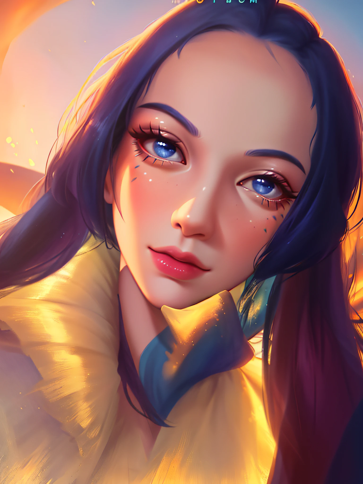 (hyper-realistic) + (high resolution) + (8k) + (extremely detailed) + (Disney-style avatar in cartoon) + (soft facial contour)