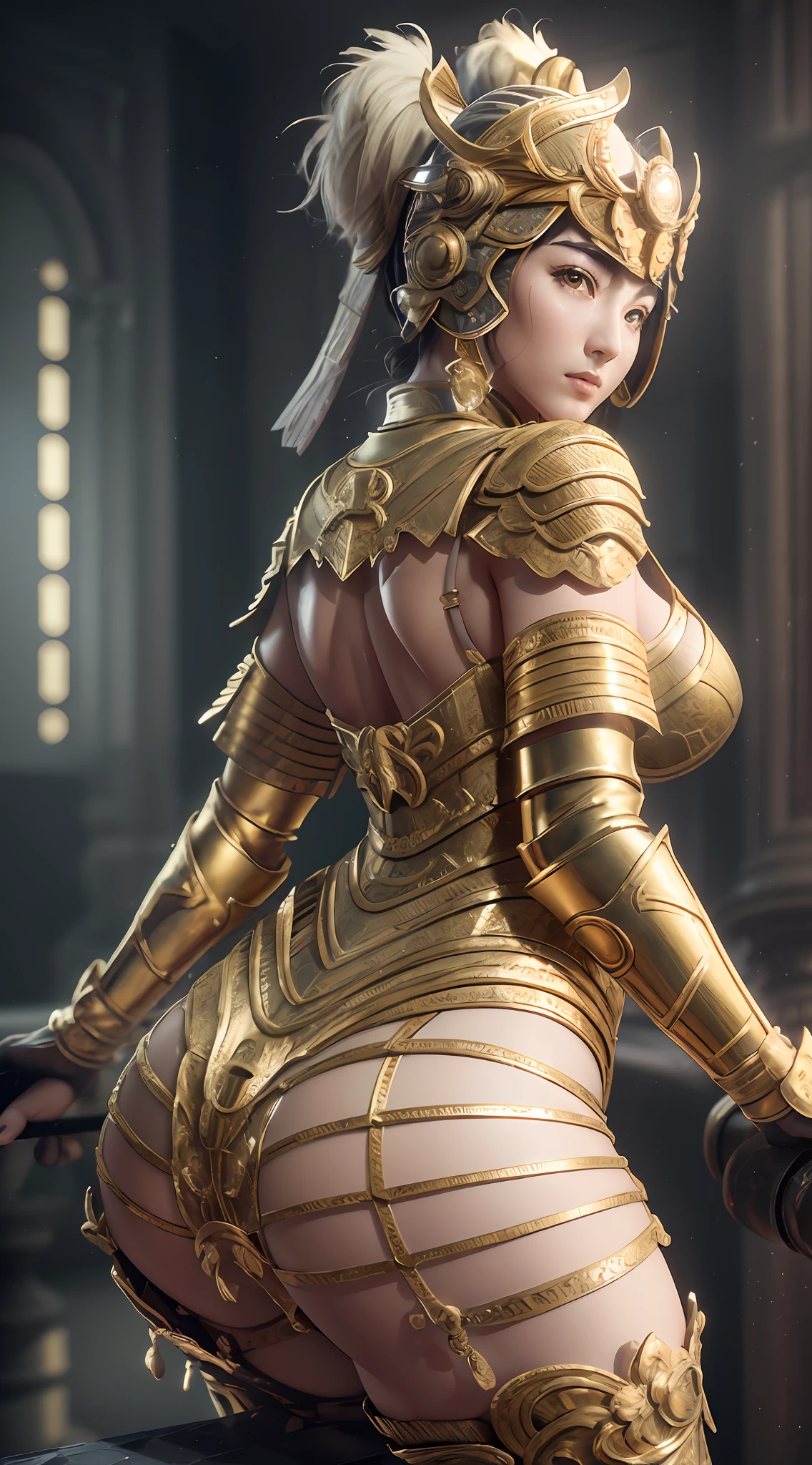 ((Best Quality)), ((Masterpiece)), (Details: 1.4), 3D, A Beautiful Athena, Glamorous, Sexy, Big Mimi, Three-Point Lingerie, Ass Against You, HDR (High Dynamic Range), Ray Tracing, NVIDIA RTX, Super-Resolution, Unreal 5, Subsurface Scattering, PBR Textures, Post-processing, Anisotropic Filtering, Depth of Field, Maximum Sharpness and Clarity, Multi-layered Textures, Albedo and specular mapping, surface shading, accurate simulation of light-material interactions, perfect proportions, Octane Render, two-color light, large aperture, low ISO, white balance, rule of thirds, 8K RAW, --auto --s2