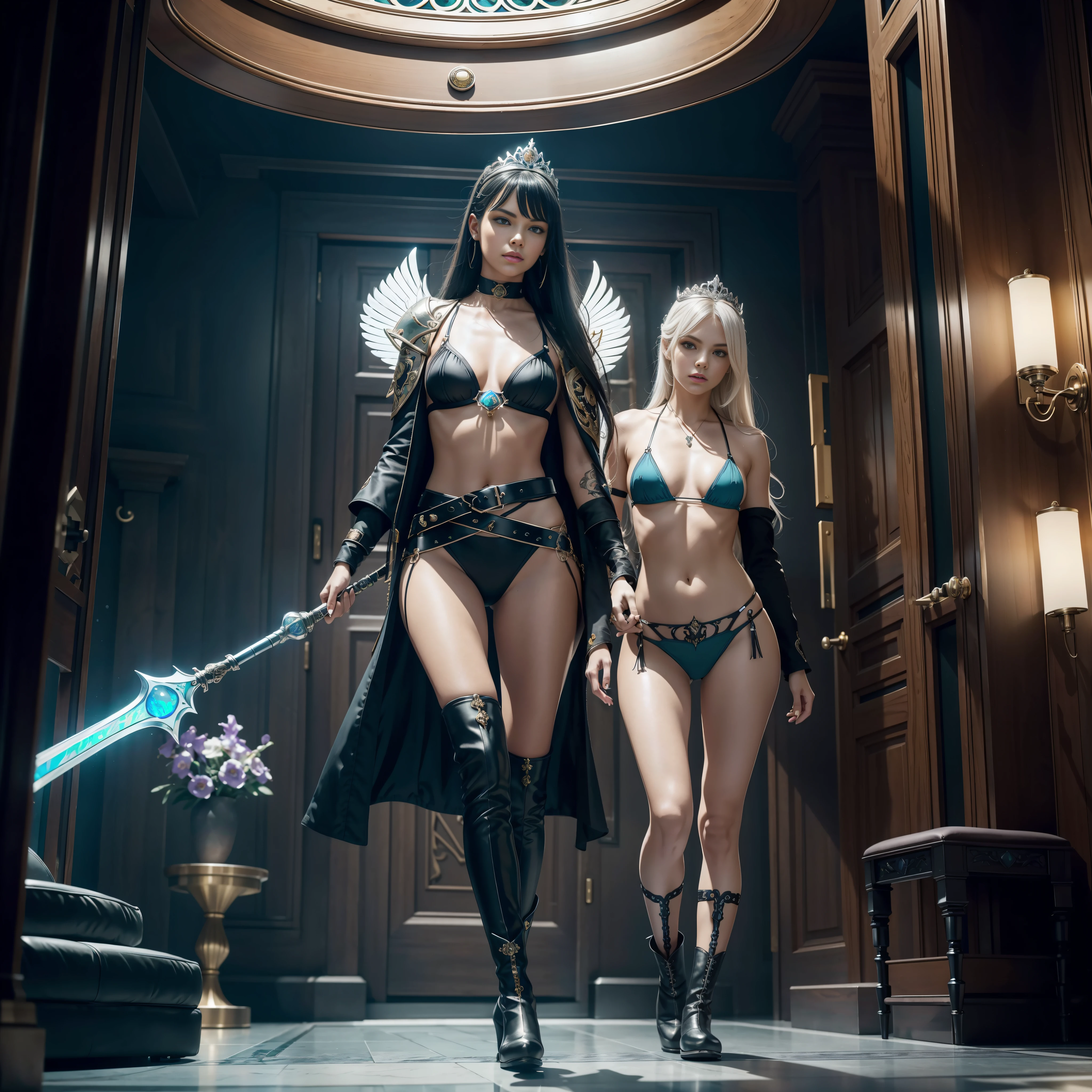 Natural Queen Native dazzling Valkyrie-wings key chains "Heavy Metal" lower:1.3 near:1.3 fire-follets Will-o'-the-wisp fairies pool throne conceptual safe females glamorous aesthetic walking slowed down playing guitar Cosplay "Anya Taylor:1.3" "Rihanna:1.3" "Beyoncé:1.3" aristocratic jacket 38years symmetrical athlete oiling hairstyles obvious varied bangs opal ecstatic:1.1 faces:1.3 embarrassed cheekbones effects reddening lazuli water drop between eyes beautiful hair:1.3 eyes black iris turquoise pupils sapphires pearl open mouth teeth smiles eccentric fixed floating jacket levitating shoulders-off:1.1 white shirt lace clavicles papillotes corait:1.3 navy thick leathers various breasts pointed:1.3 satin sideboob felt bikini:1.2 skirt:1.3 matching bristles loose swinging spinels navel:1.3 revealing pubis scarlet pubis-hairy obvious underwear:1.2 waist chastity-belt:1.3 silver adorned padlock Gold thighs legs garters stainless steel boots voluminous Gothic ornate onyx equirectangular 360 monastery marble ruby background:1.3 DoF mannequins support lantern clothed armor richly decorated:1.2 "Chivalrous" dramatic chrome metallic flat bands fathoms brass fullbodye CGSCOSITY Lily rune ornate emerald plasma embroidered glyphs Tourmaline wood engravings lava magic invoking incandescent delicate Pets Crystalline familiar robot Mecha (EOS R6 135mm 1/1250s f/2.8 ISO400) Mech Mechanized adaptable luminescence Saturated volumetric:1.3 Ultra:1.4 Pro-photorealistic Optimal qualities Precise details:1.3 DSLRs Enhanced graduated 3DCG Max resolutions Octanes rendered UHD XT3 16K DSLR HDR UnrealEngine5 deep analog real shadows:1.3 outdoor:1.37 vikingtree [(masterpiece:1.3) (Willi Baumeister:1.1) (John T. Biggers:1.2)::17 DoF Alessandro Casagrande, Greg Rutkowski, Sally Mann Guweiz and James Jean tattoo (by Michelangelo)] Bruce Weber girls multi magic raw:1.37 etc.