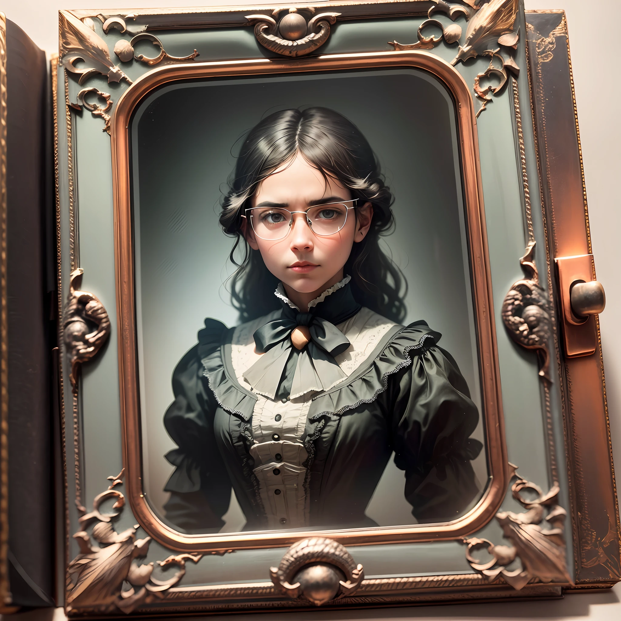In the late 19th century, photography was undergoing significant developments and becoming more accessible to the general public. One popular photographic process during that time was the daguerreotype, which was invented by Louis Jacques Mandé Daguerre in 1839 . Daguerreotypes were created by exposing a silvered copper plate to light, resulting in a single reversed image with a reflective surface. These images were delicate and often protected with cover-glasses and stored in small leather-bound cases --auto --s2