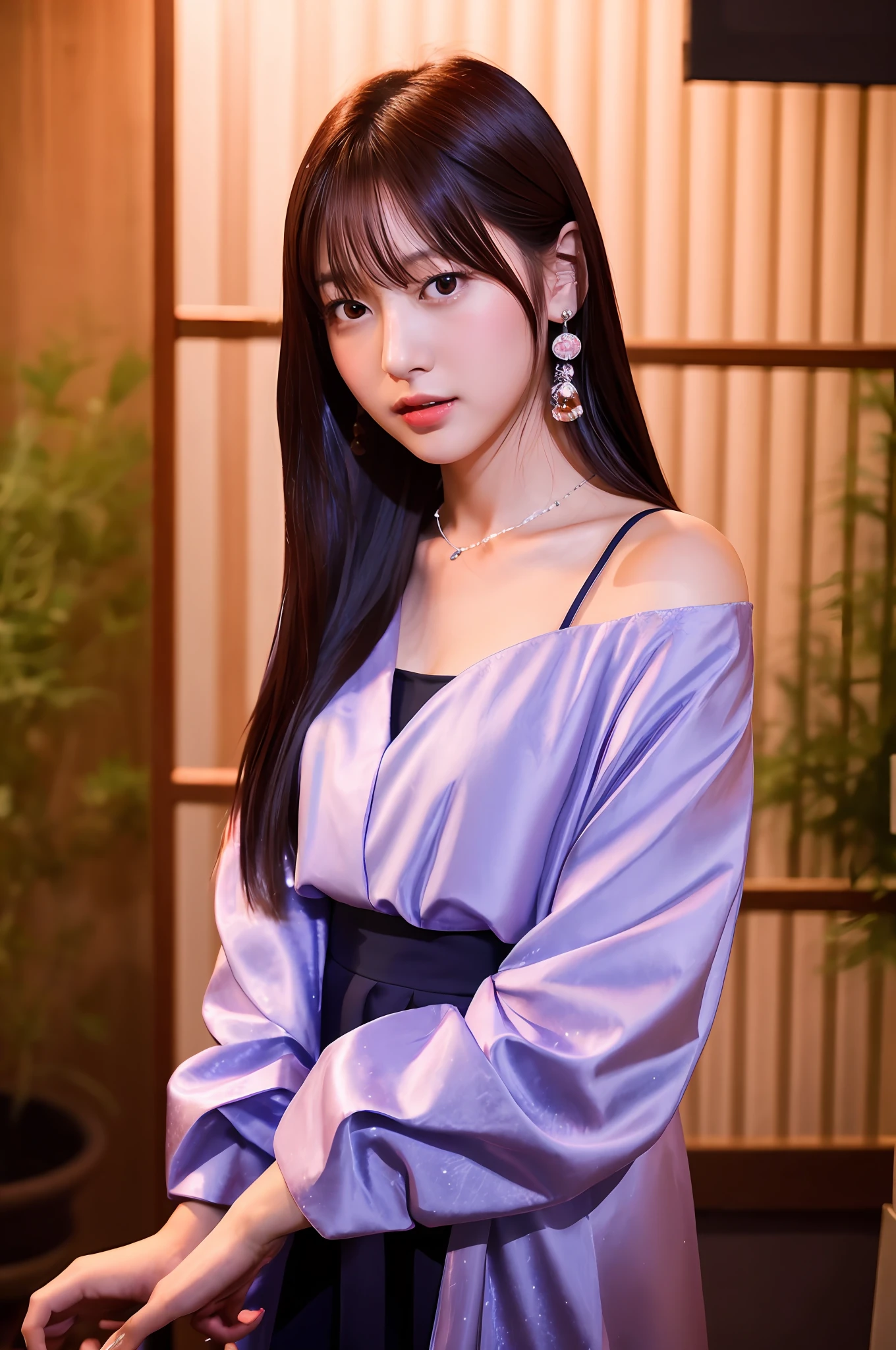 Night view, Japan model, young sensual idol, young cute idol, realistic young idol, realistic sensual idol, young idol, sophisticated idol, Yoshitomo Nara, young skinny idol, beautiful asian girl,