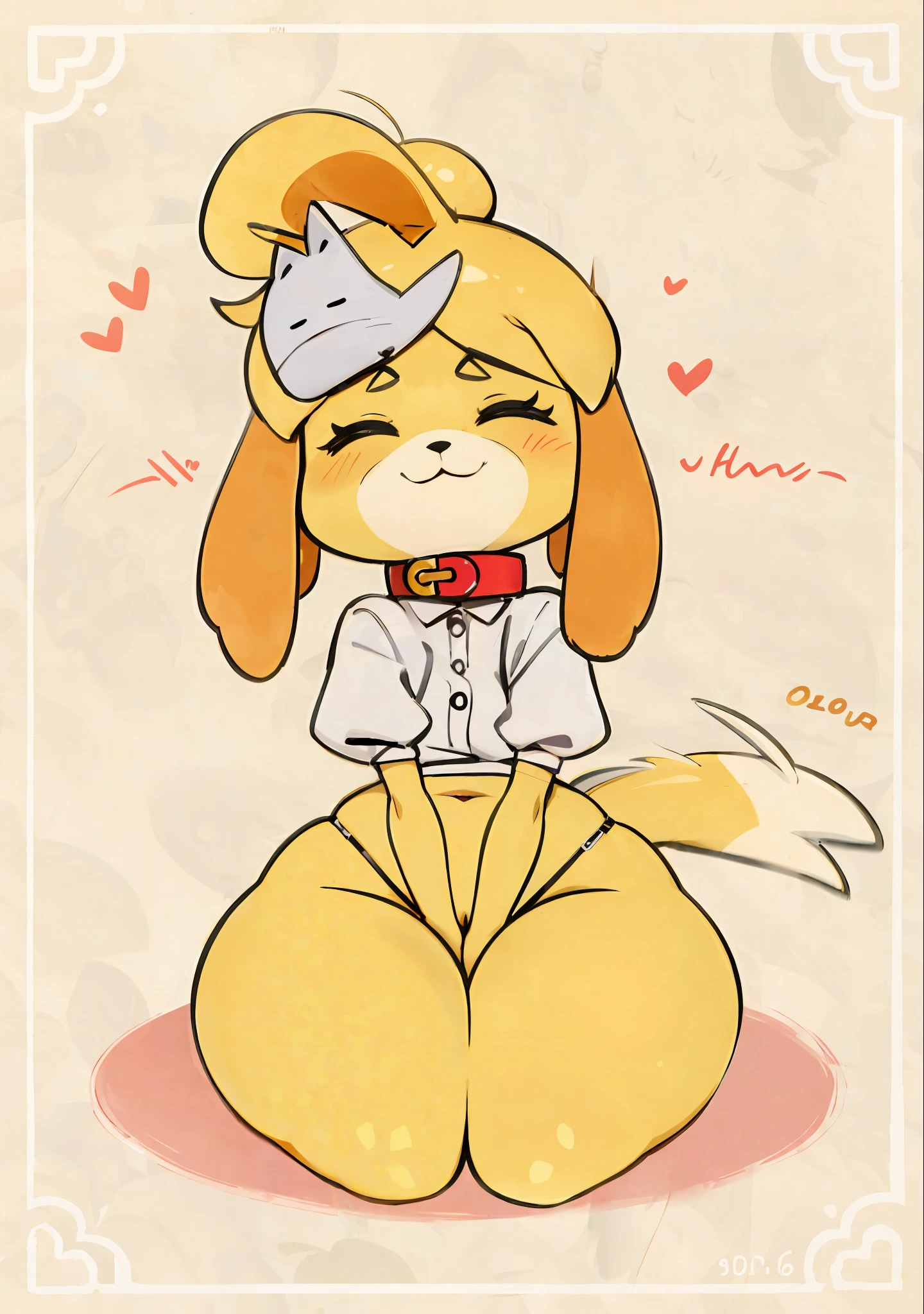 cartoon drawing of a woman with a dog on her lap, thicc, けもの, small curvy woman, high quality fanart, insanely inflated hips, female furry mini cute style, thighs!!!!!!, ❤🔥🍄🌪, female fursona, lola bunny fanart, (sfw) safe for work, no tail, bending over, nsfw, eyes closed, highly detailed skin, g-string