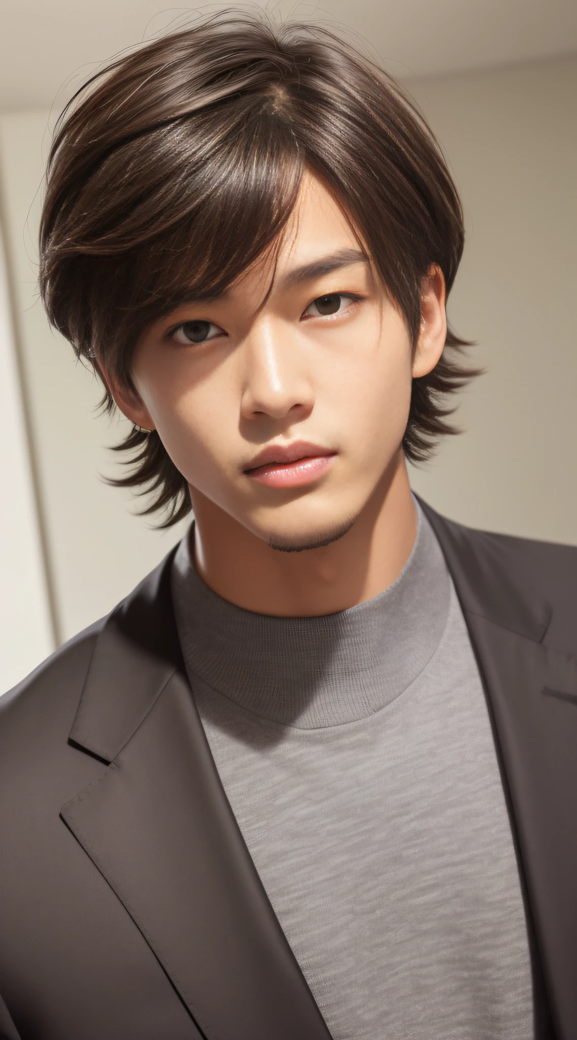 Please draw (((five men))), Kai, 6 feet tall, sporty build, short hair, brown hair, hairdressing, brown eyes, attractive smile, clean, fresh,Yuta, medium height, slender build, soft black hair, slightly long bangs, bright eyes, large pupils, attractive smile, gentle,Kentaro, tall, stocky, short hair, black hair, two-block style, sharp eyes, intellectual sparkle, knowledge, curiosity, cool look,Yamato, handsome, well-trained body, tall, well defined muscles, short hair, stylish, dark brown hair, sharp eyes, confident, charismatic, powerful,Hayato, tall, slim, long hair, black hair, softly curled, deep eyes, delicate brown, dark eyebrows, graceful, artistic, charm.