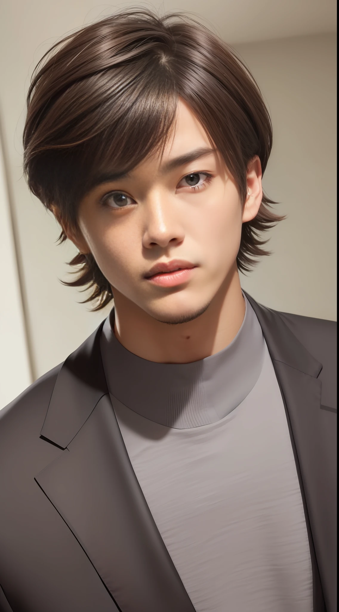 Please draw (((five men))), Kai, 6 feet tall, sporty build, short hair, brown hair, hairdressing, brown eyes, attractive smile, clean, fresh,Yuta, medium height, slender build, soft black hair, slightly long bangs, bright eyes, large pupils, attractive smile, gentle,Kentaro, tall, stocky, short hair, black hair, two-block style, sharp eyes, intellectual sparkle, knowledge, curiosity, cool look,Yamato, handsome, well-trained body, tall, well defined muscles, short hair, stylish, dark brown hair, sharp eyes, confident, charismatic, powerful,Hayato, tall, slim, long hair, black hair, softly curled, deep eyes, delicate brown, dark eyebrows, graceful, artistic, charm.