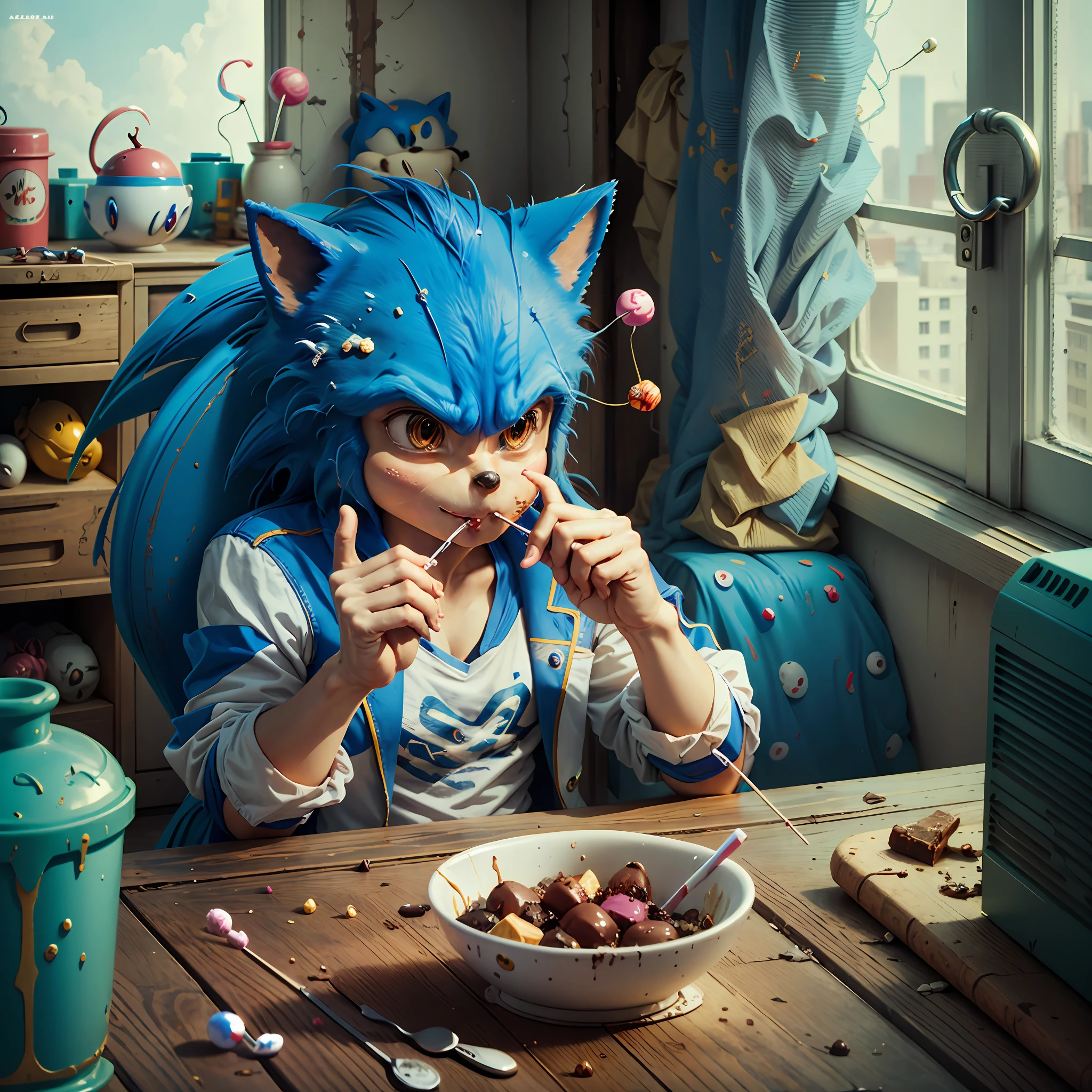 Sonic eating lollipop --auto --s2