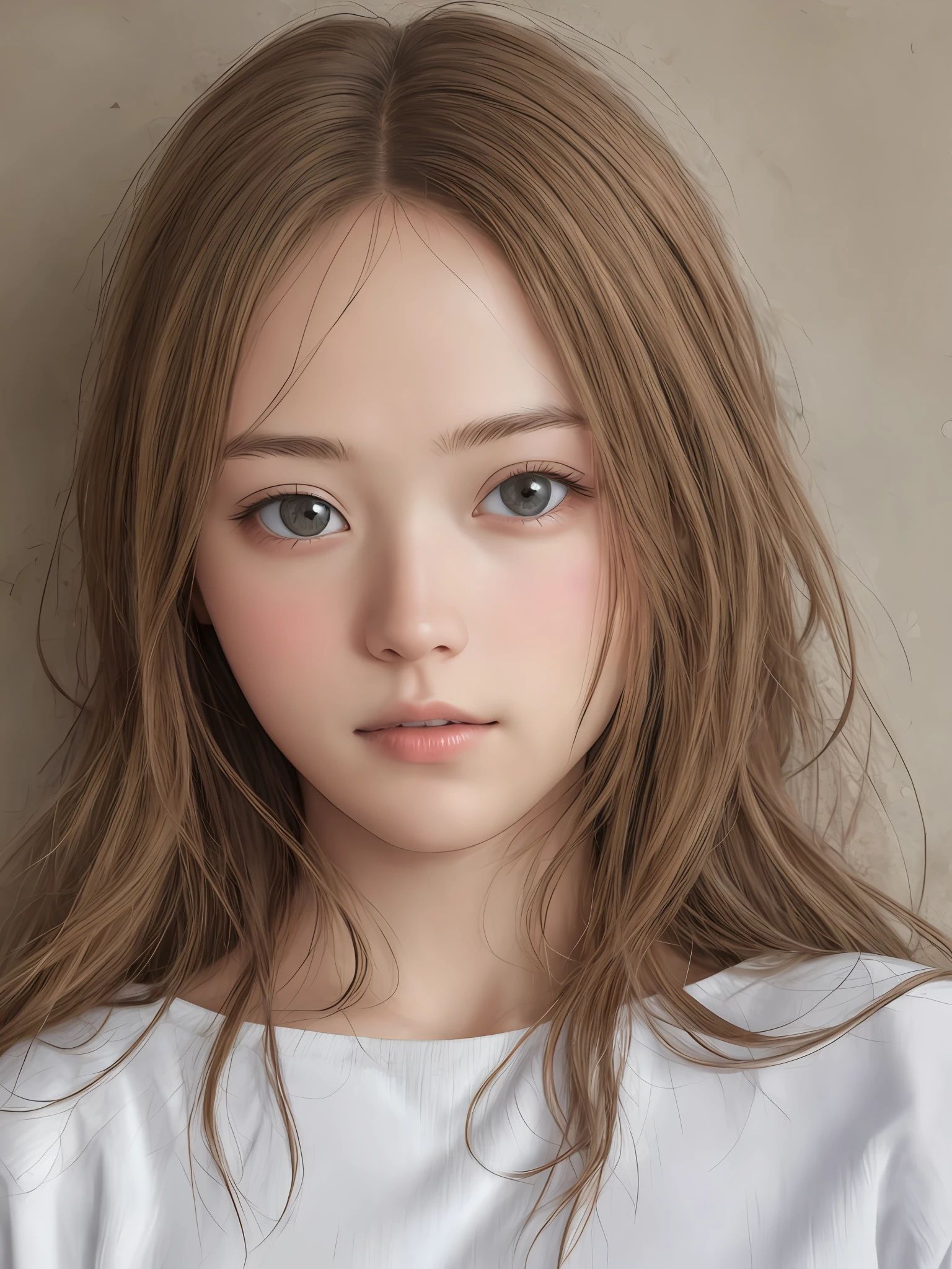 cute girl photo realistic
