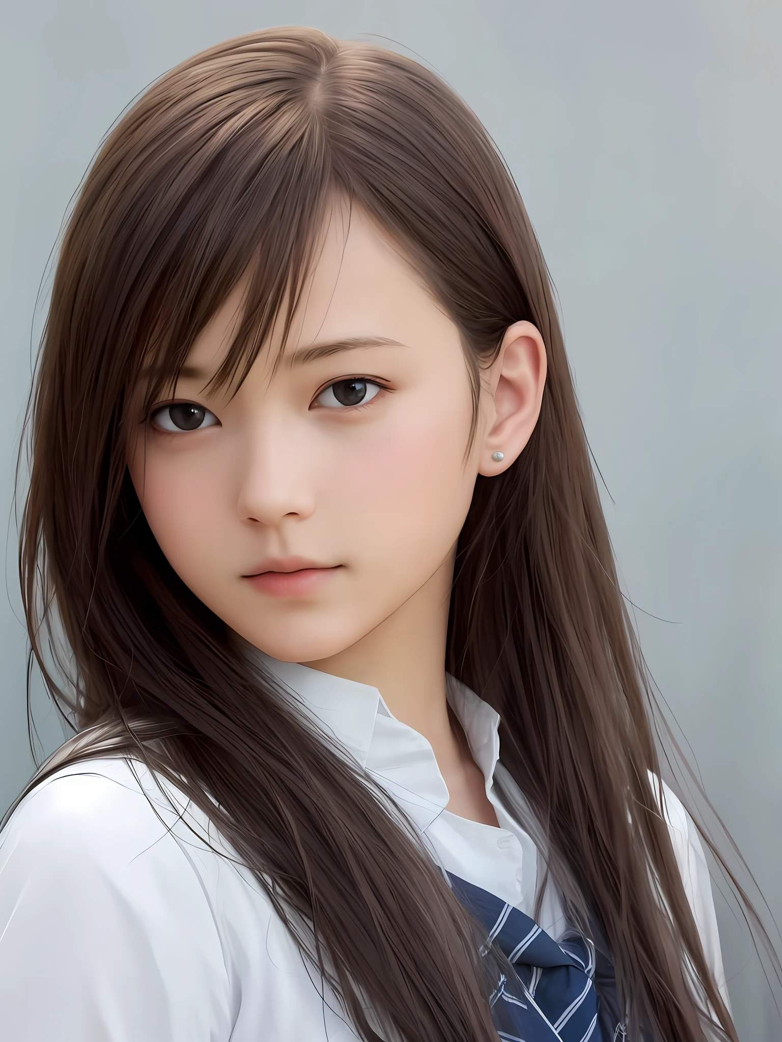cute girl photo realistic
