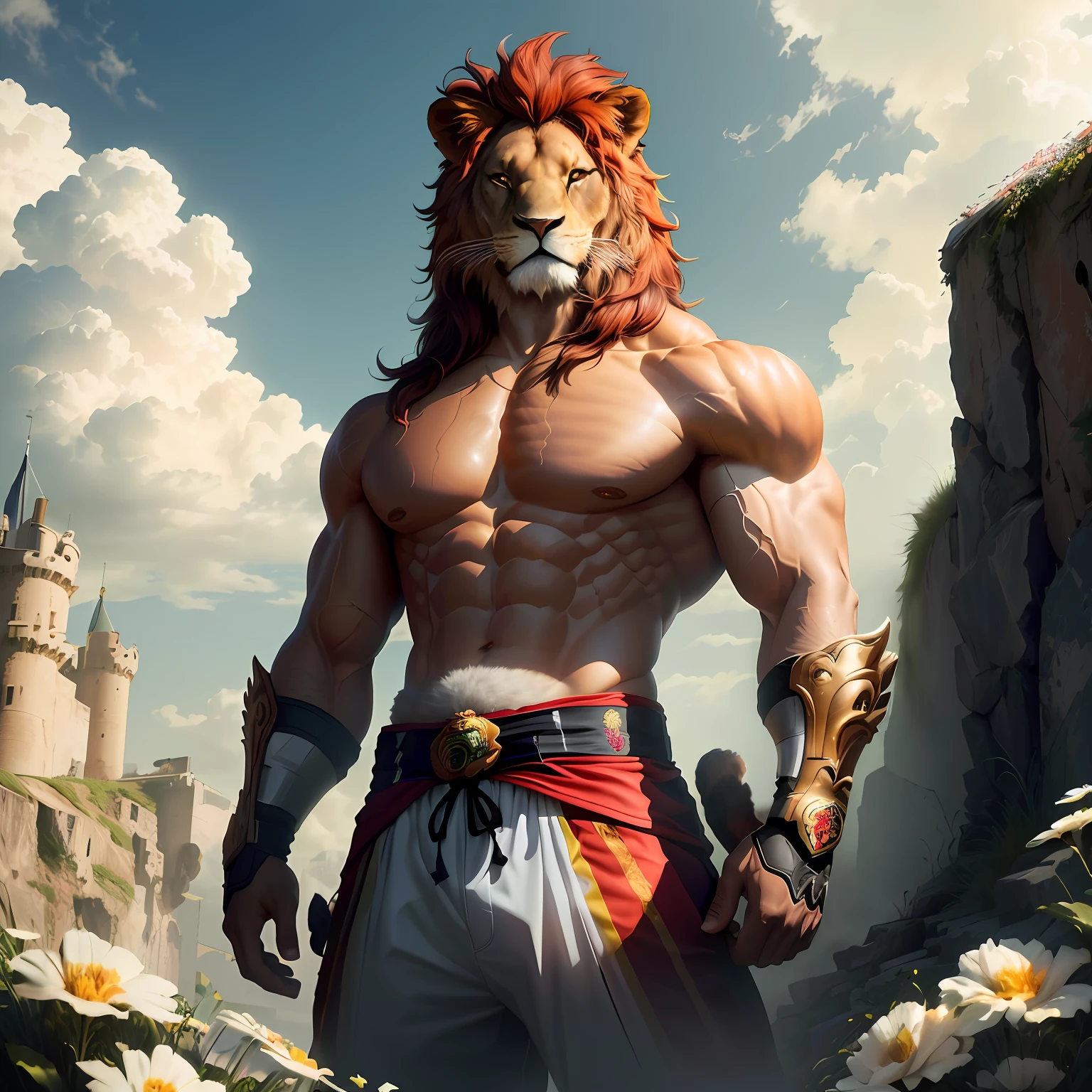 Creates an image of the lion, mascot of Sport recife