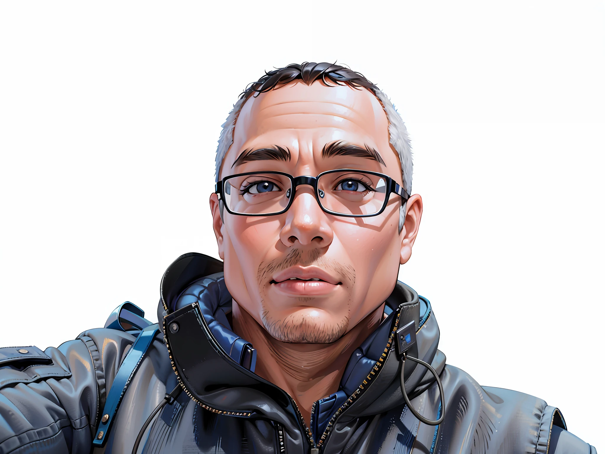 (Masterpiece), (Best Quality: 1.0), (Ultra High Resolution: 1.0), Detailed Illustration, 8K, 1Boy, Anime Boy, Chubby, Chubby, Chubby, Blue Suit Wearing, Smile, Detailed Face, Perfect Face, Anime Eyes, Detailed Eyes, Black Eyes, Glare, Detailed Hair, Short Black Hair, Hair Highlights, Very Detailed, Anime Style, Soft Light