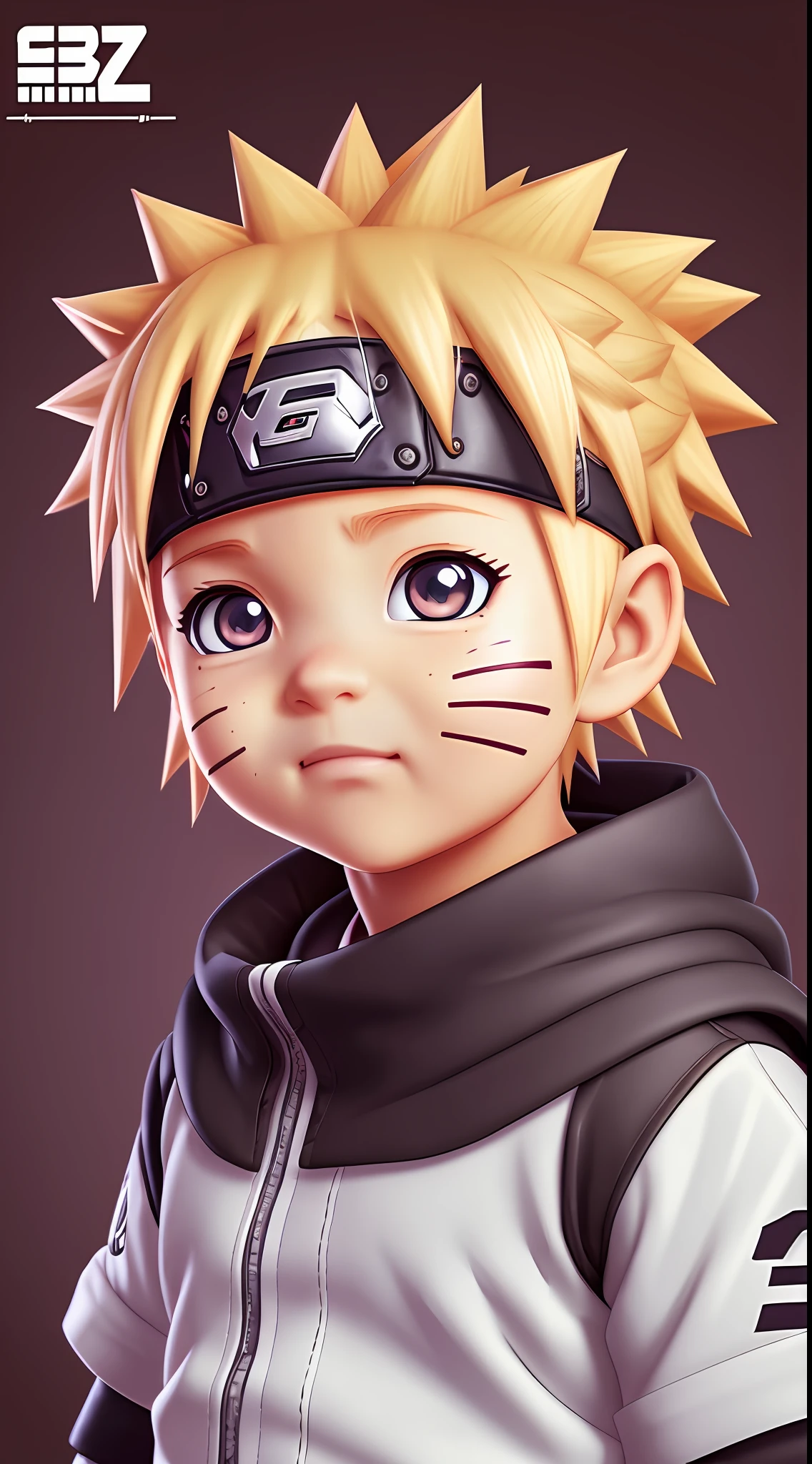 (cbzbb:1.25), cutest picture portrait of baby Naruto, artstation, CGI_Animation, any background
