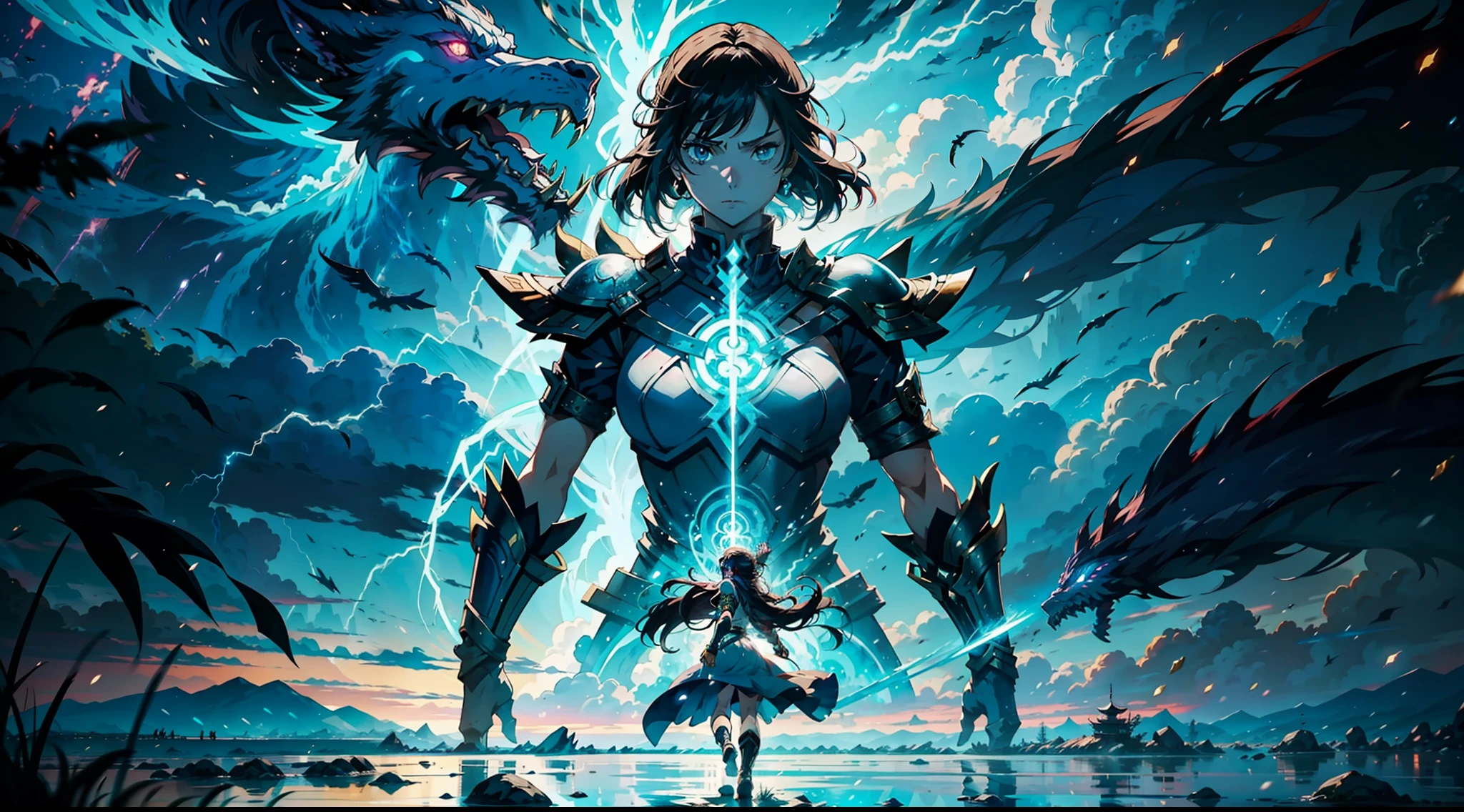 The anime begins with our protagonist, a young woman with magical abilities, discovering her power and learning to control it. She is a fearless warrior in search of adventures and challenges. The story unfolds in a fantasy world full of magical monsters and powerful beings gigantic colossal creatures. Throughout the plot, our heroine faces powerful and dangerous monsters, but finds loyal allies who help her on her journey. Together, they face epic battles and challenges that test their skills and their courage. The anime's animation is stunning, with vibrant colors, detailed backdrops, and fluid movements. The visual effects are breathtaking, with bursts of energy, lightning and other manifestations of magical power. In the end, our heroine becomes a legendary warrior, respected by all and feared by her enemies. She is the protector of her homeland, ready to fight any threat that arises. This epic anime is a thrilling adventure that keeps the viewer stuck until the end.