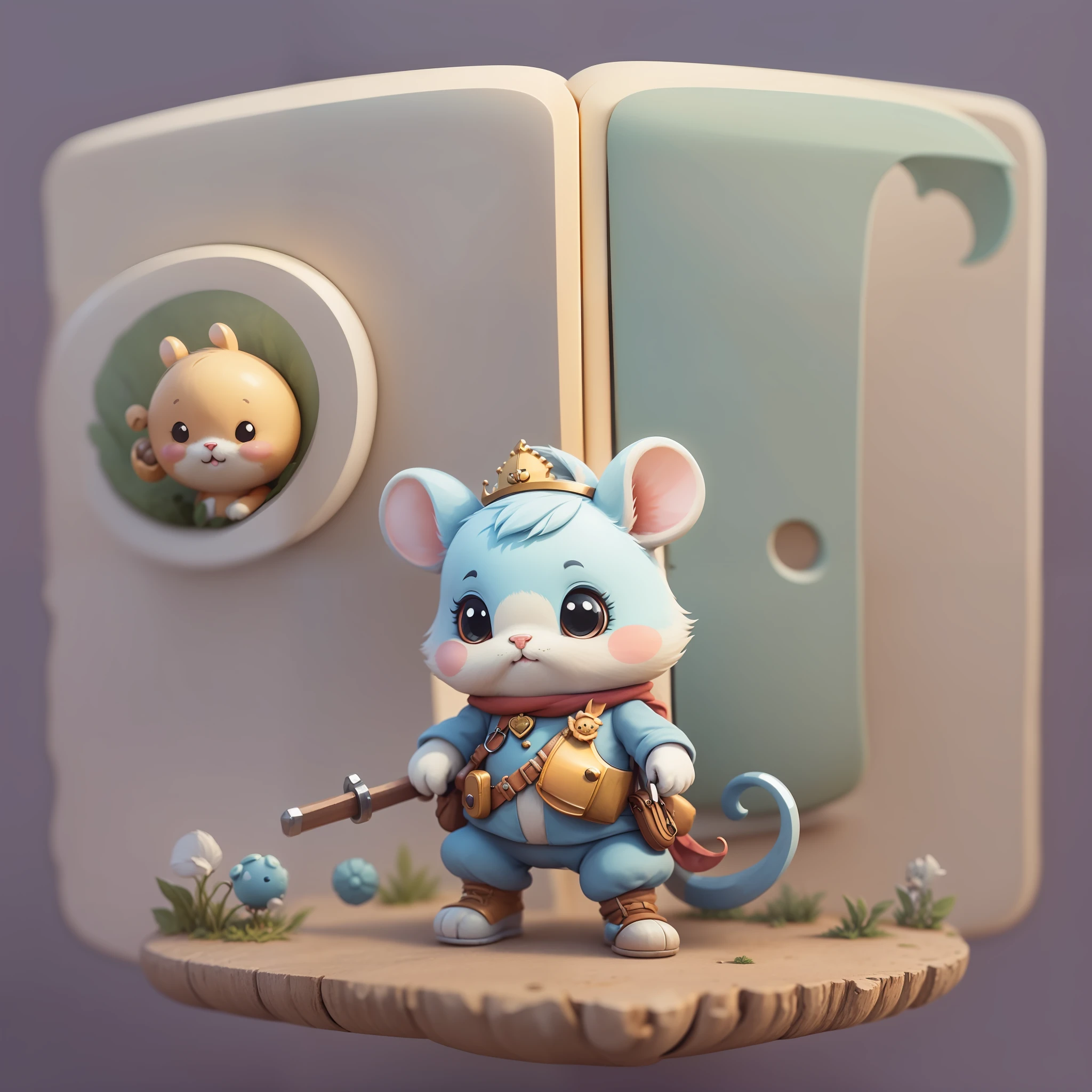 "Imaginative concept art of a cute creature inspired by Lora, with the appearance of a mouse and dressed as a policeman. (CuteCreatures tag weighted at 0.9)" clipart