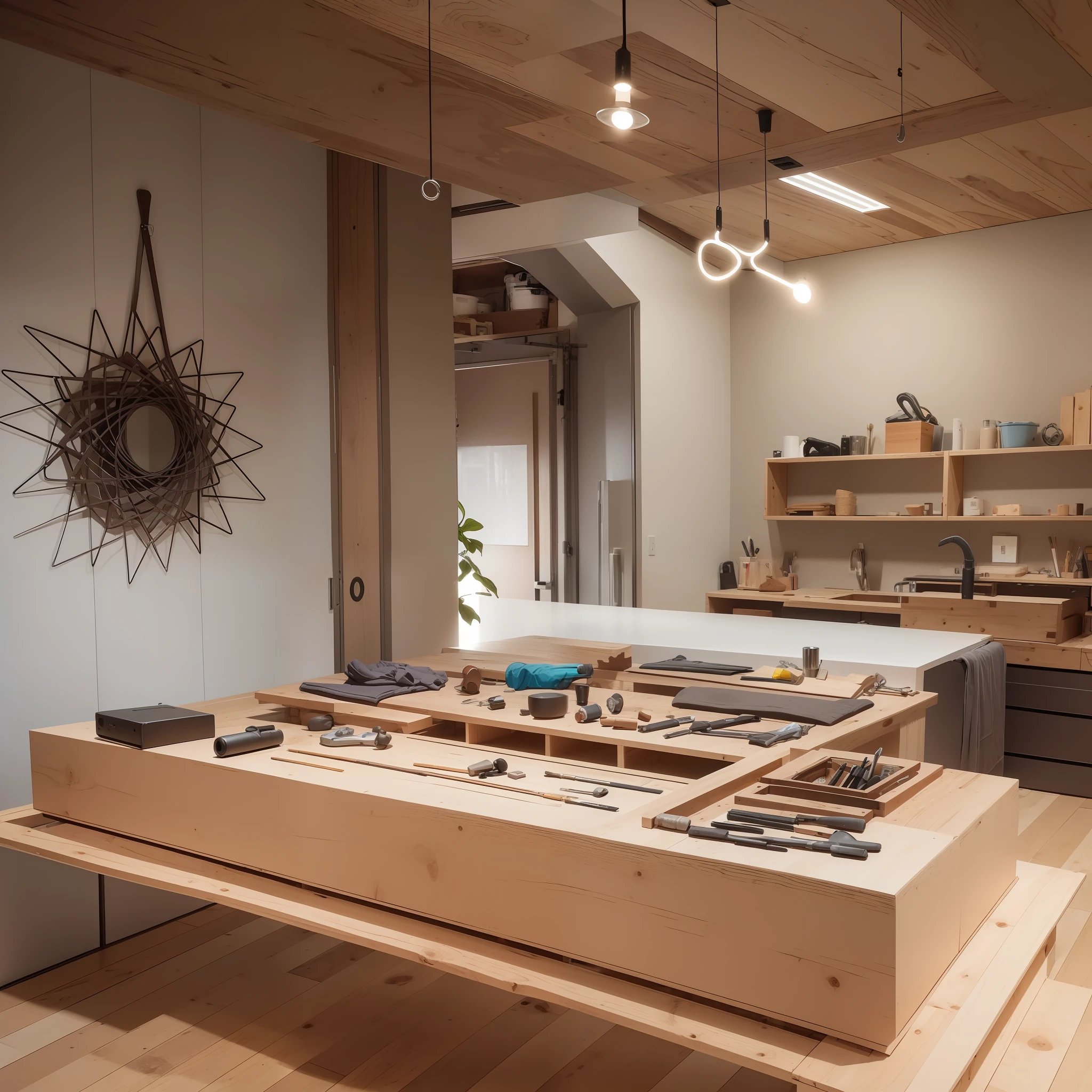 Man creates space, beautifully, tools