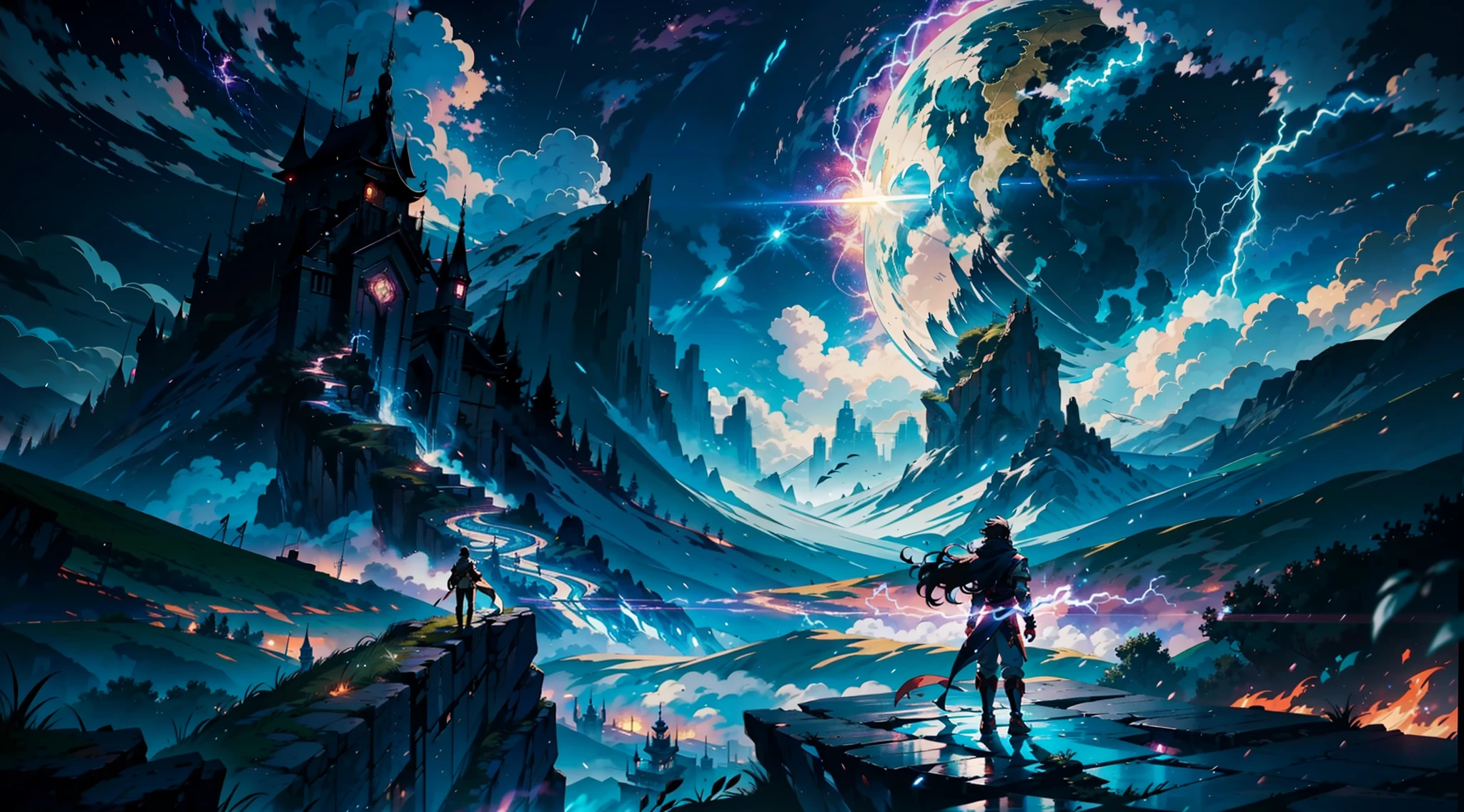 The anime begins with our protagonist, a young man with teleportation skills, discovering his power and learning to control it. He is a fearless warrior in search of adventures and challenges. The story unfolds in a fantasy world full of magical creatures and powerful beings. Throughout the plot, our hero faces powerful and dangerous enemies, but finds loyal allies who help him on his journey. Together, they face epic battles and challenges that test their skills and their courage. The anime's animation is stunning, with vibrant colors, detailed backdrops, and fluid movements. The visual effects are breathtaking, with bursts of energy, lightning and other manifestations of magical power. In the end, our hero becomes a legendary warrior, respected by all and feared by his enemies. He is the protector of his homeland, ready to fight any threat that arises. This epic anime is a thrilling adventure that keeps the viewer stuck until the end.