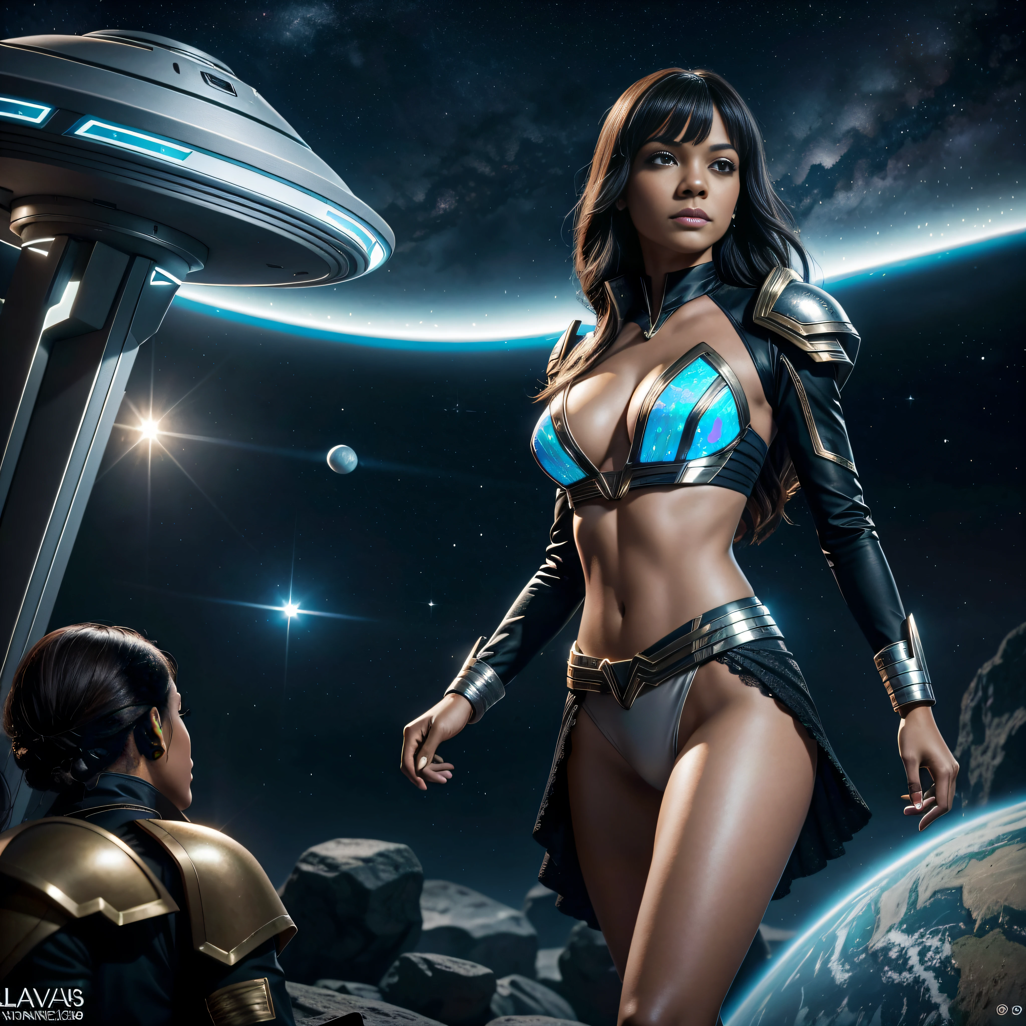 Galaxy Space War Scene "Star Trek" conceptual backlight deep outdoor:1.37 Admiral "Heavy Metal" devastating Will-o'-the-wisp cyberpunk Trekkies mature female aesthetics "luis Royo" dazzling walking slow motion Cosplay richly decorated:1.37 "Zoë Saldana":1.37 "Nichelle Nichols":1.37 "Seven of Nine":1.37 Pilots jacket cowboy 38years sunLight luminescence ultra pro-photorealistic optimal qualities precise details:1.37 DSLR max resolution perfection graduated sharpened Octane rendered UHD XT3 16K DSLR HDR UnrealEngine5 analog real shadows:1.37 3dcg symmetrical body athletes oiling faces cheekbones effects glow embarrassed:1.37 eyeliner sapphires beautiful:1.37 black eyes pupils brown opal iris lazulis turquoise mouth open teeth obvious smiles hairstyles short bangs:1.3 ecstatic:1.37 floating jackets fixed eccentric cape levitating shoulders-off shirt lace clavicles white papillotes embroidered bikini strange navy thick leathers Varied breasts pointed:1.37 Felt satin Skirt:1.37 Matching bristles Loose swinging spinels navel:1.3 Depths:1.37 revealing pubic scarlet pubis-hairy underwear:1.37 waist chastity-belt padlock Gold decorated silver agate tied garters thick thighs legs high volumetric stainless steel boots Gothic Decorated onyx ruby invokes incandescent tattoo CGSCOSITY delicate toys Crystalline DoF flying star-trek-NCC-1701 (EOS R6 135mm 1/1250s f/2.8 ISO400) NCC-1701-42 shoot phaser Mechanized adaptable Canon-ion DoF mannequins dramatic supports straight fully dressed armor heavy chrome metallic flat rune pistol-phaser lava bands antenna engravings Tourmaline glyphs plasma fathoms brass fullbodye "Star-Trek" background:1.37 equirectangular 360 outdoor:1.37 Sahara:1.37 masterpiece:1.37 Michelangelo Bruce-Weber-women raw:1.37 varied:1.37 nsfw etc.