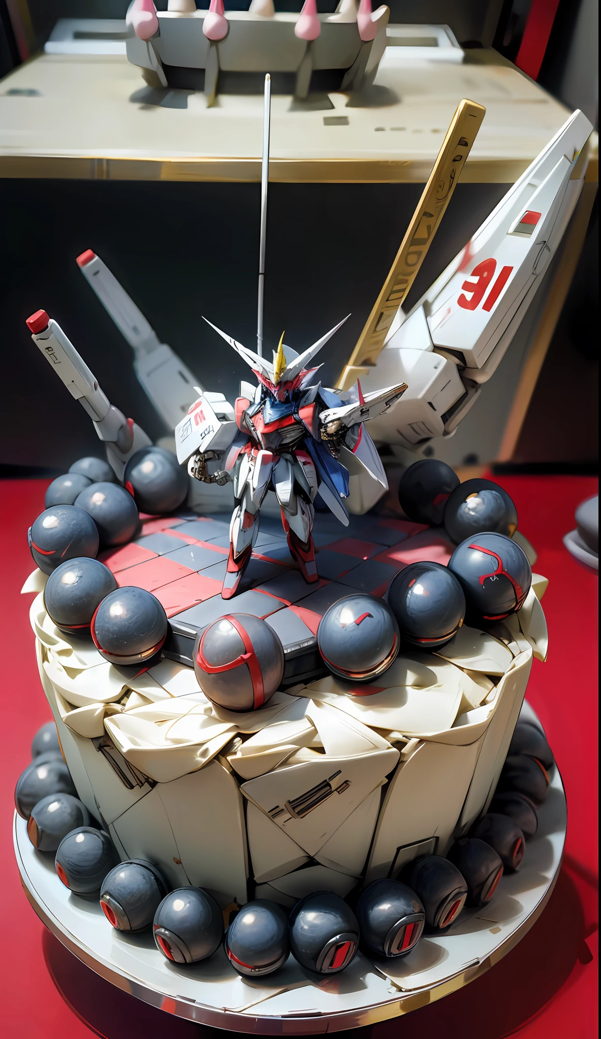 Gundam models, mobile suit bullets, birthday cakes --auto --s2