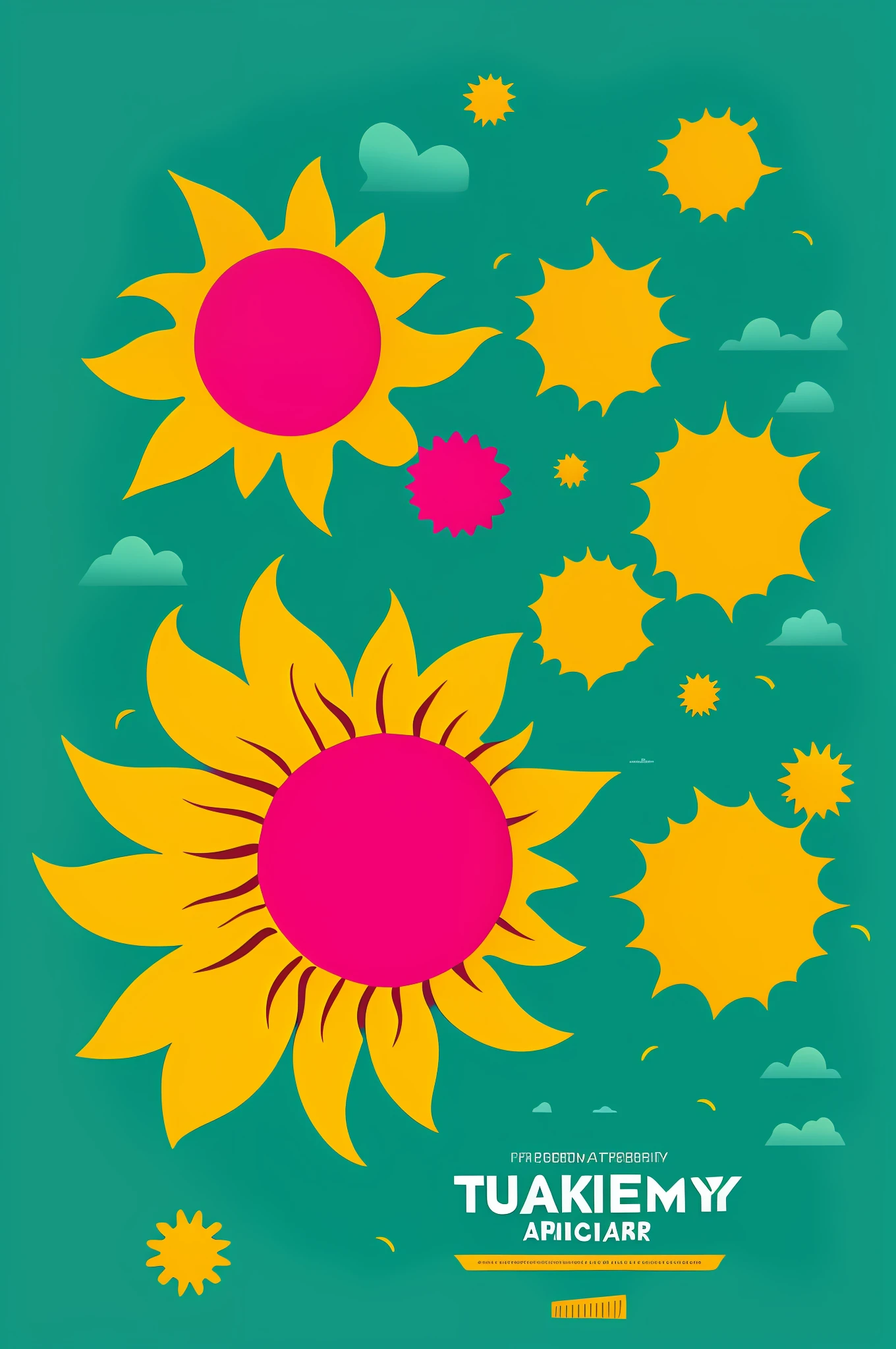 Promotional board, soft background, vector for board, sun, sunny day, two colors, books.