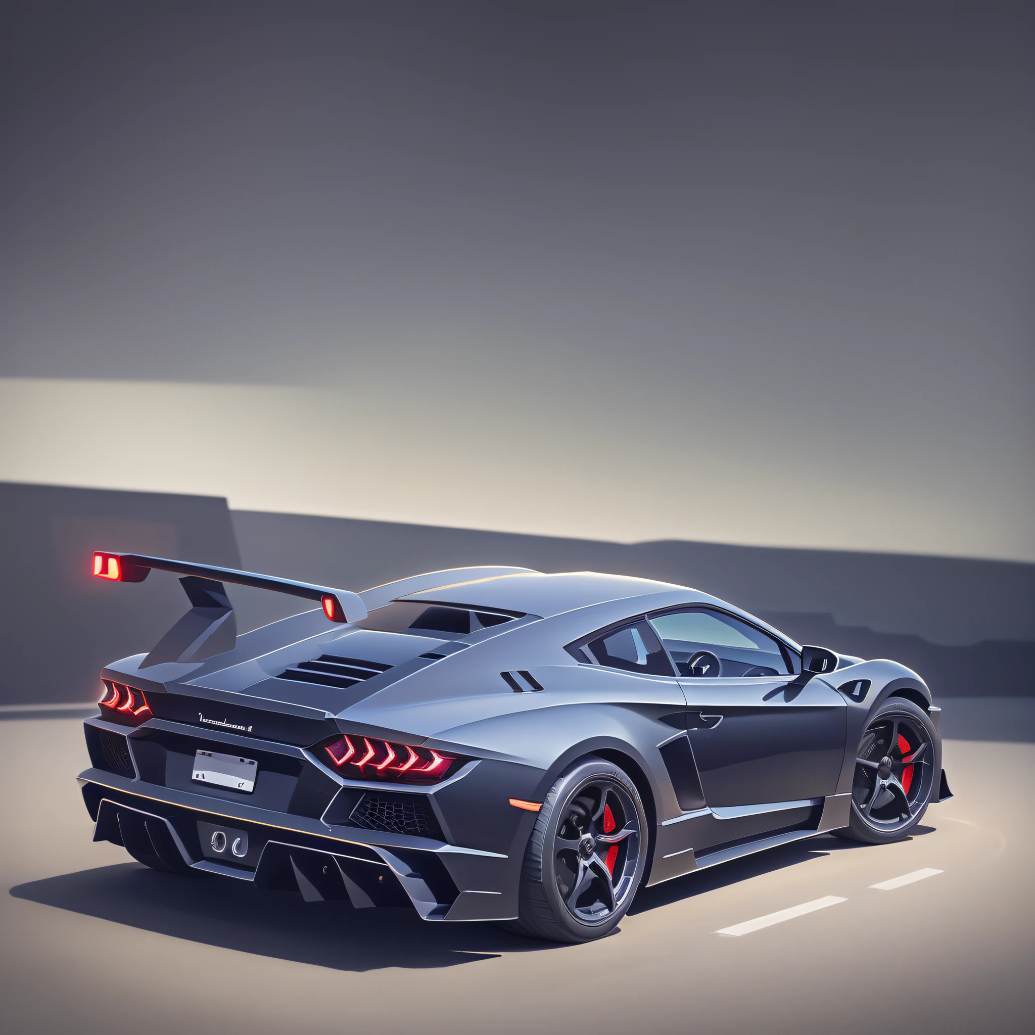 black lamborghini car lowered in a light