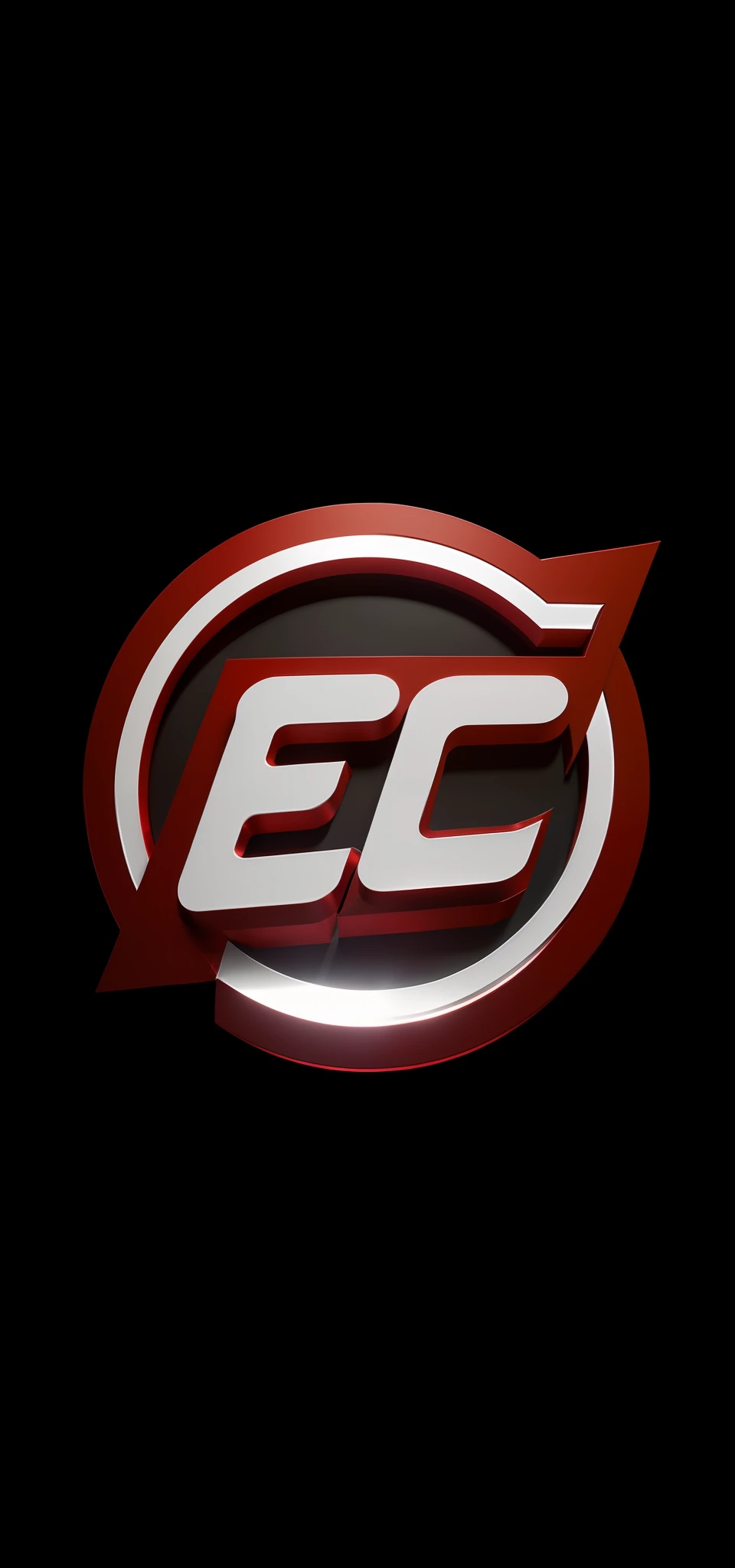 a close up of a red and white logo on a black background, epic lighting”, etc, zbrushcentral, esports logo, epic. octane render, easports, 3 d logo, alexey egorov, esports, ecktochrome, excellent contrast, encho enchev, extremely contrast, enscape render, e-sports logo vector, epic lighting