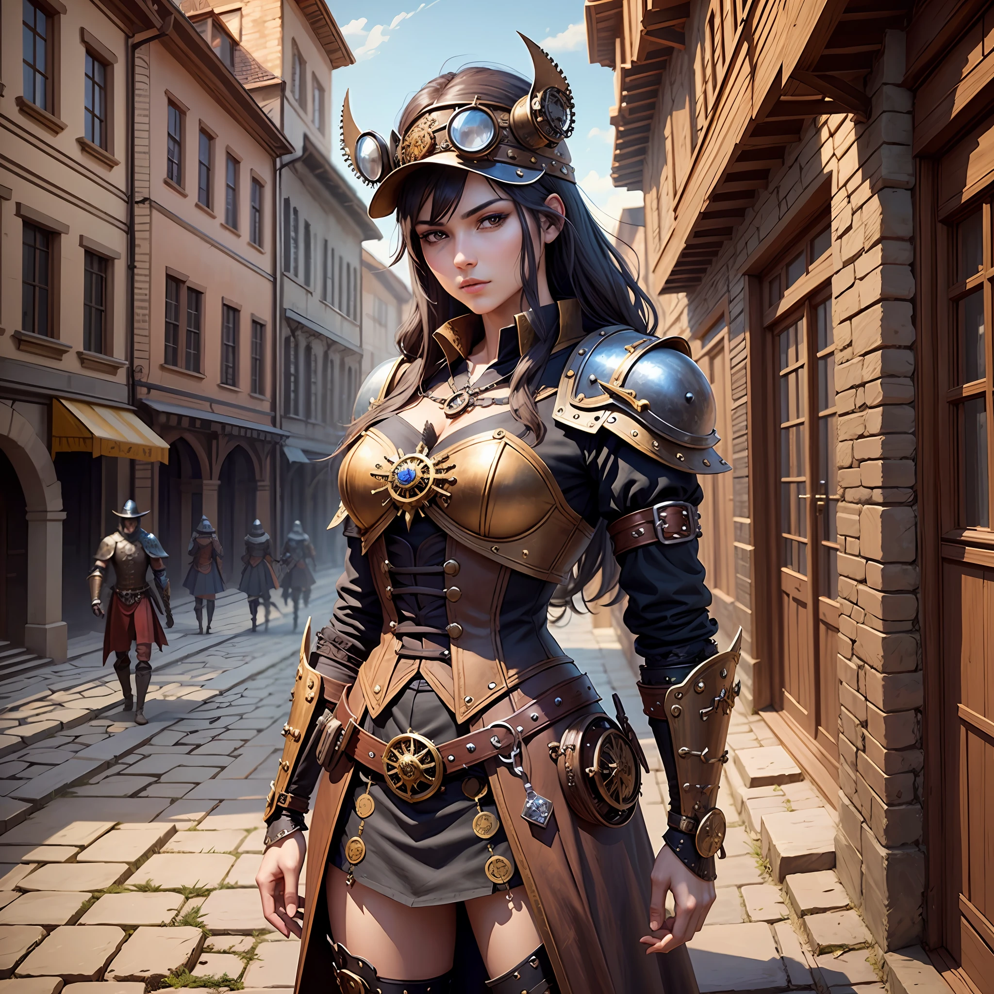 medieval steampunk warrior --auto --s2