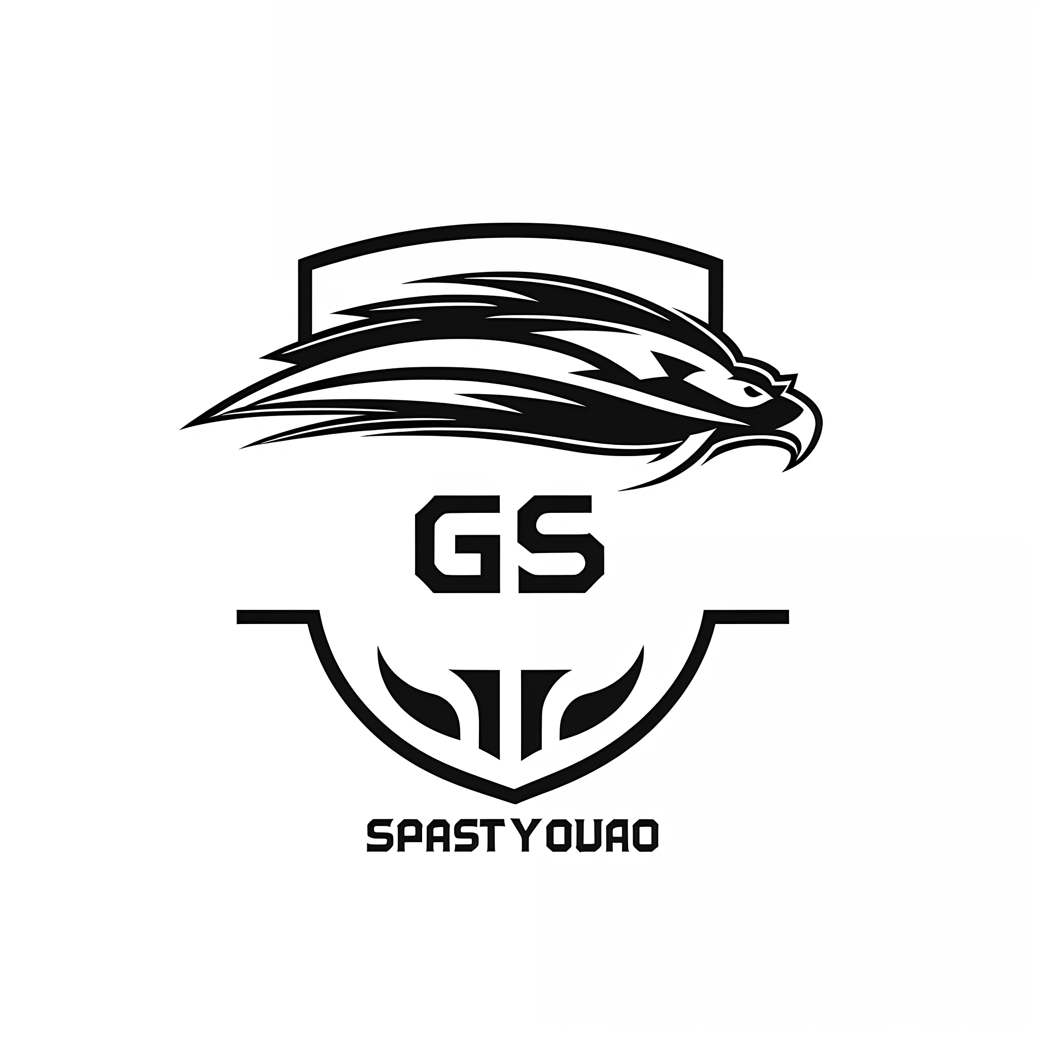 a black and white logo with a hawk head, sports logo, ghost, black and white logo, ghost sphere, game logo, ghosts in the background, logo without text, ghostshrimp, “hockey team logo, with dark ghost smokes around, sports team mascot, e-sports logo vector, ghosts, floating ghost, white bg, ghosts theme, created in adobe illustrator