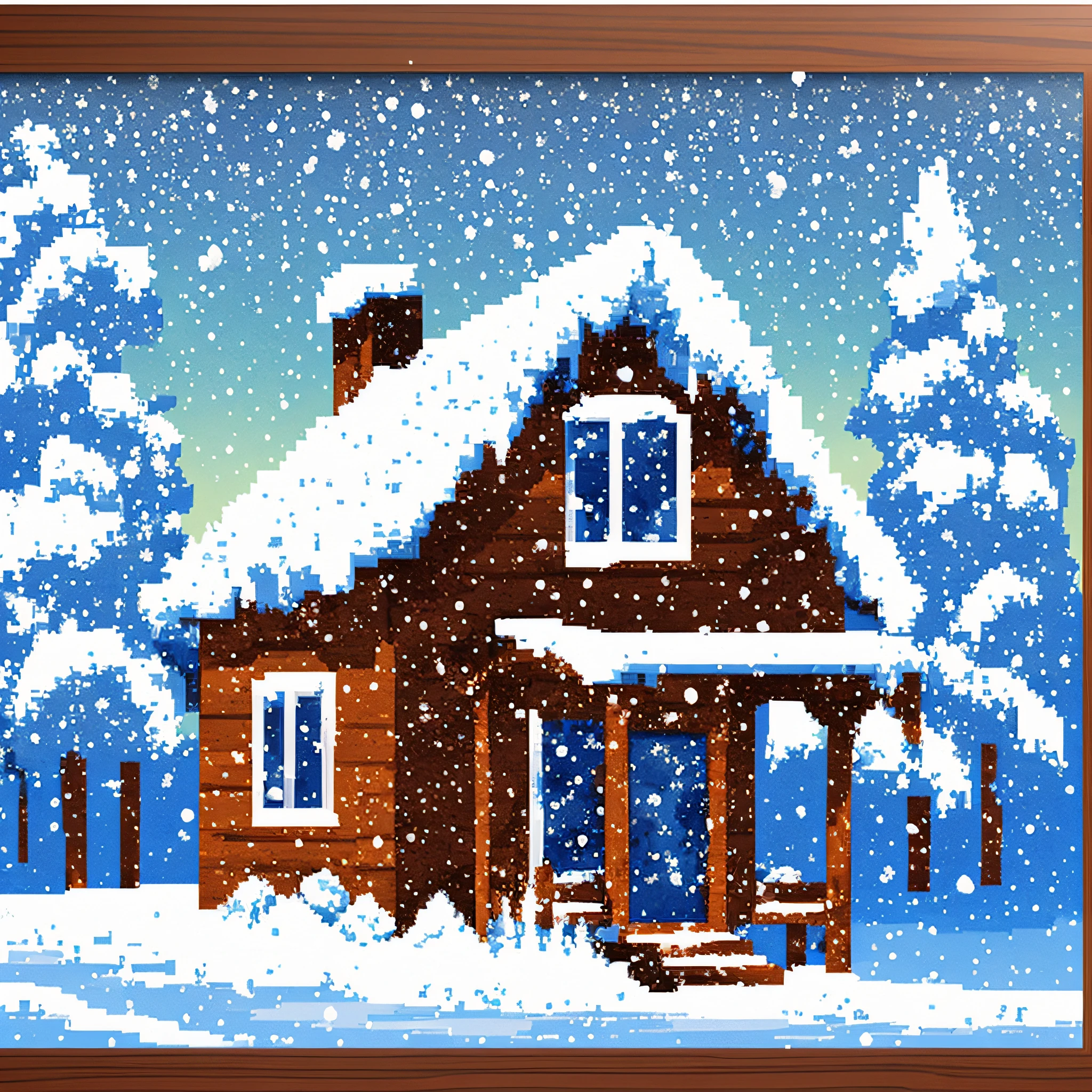 pixelart, snow landscape --auto --s2